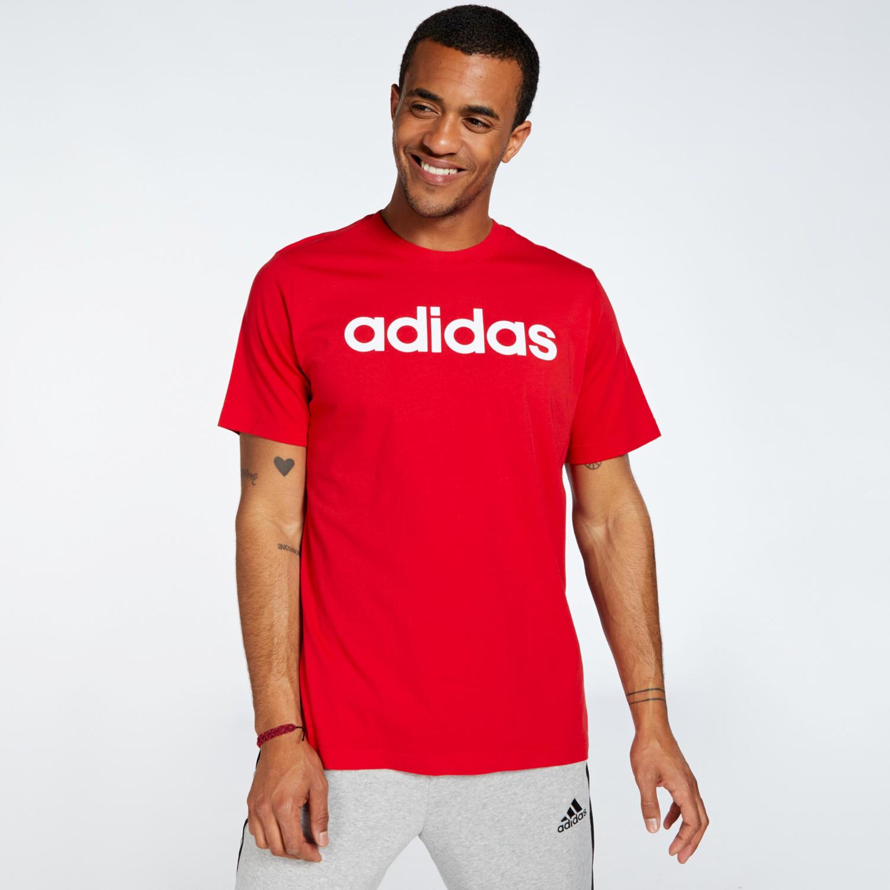 adidas Linear - rojo - Camiseta Hombre