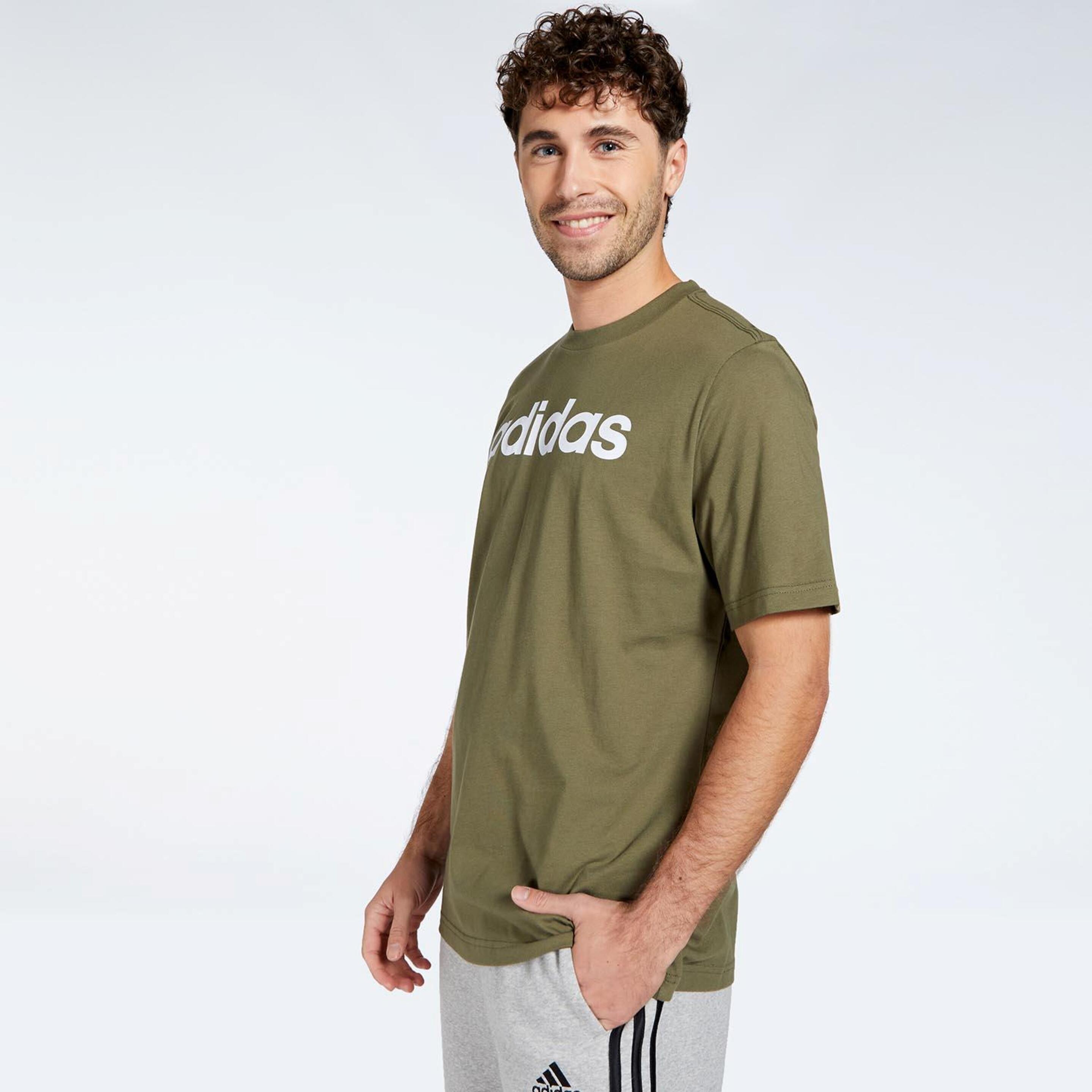 adidas Linear - Kaki - Camiseta Hombre