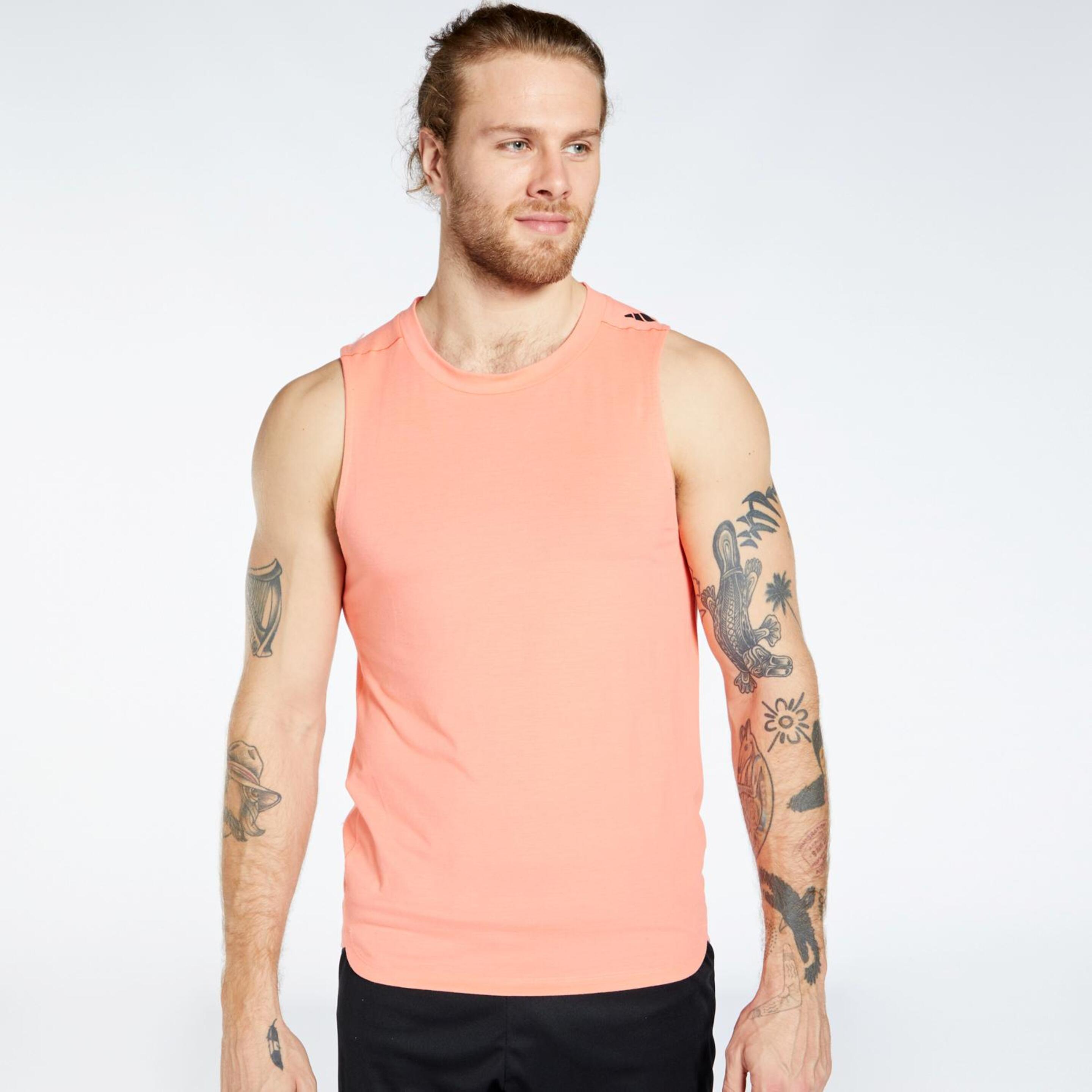 adidas Training Strength - rosa - Camiseta Running Hombre