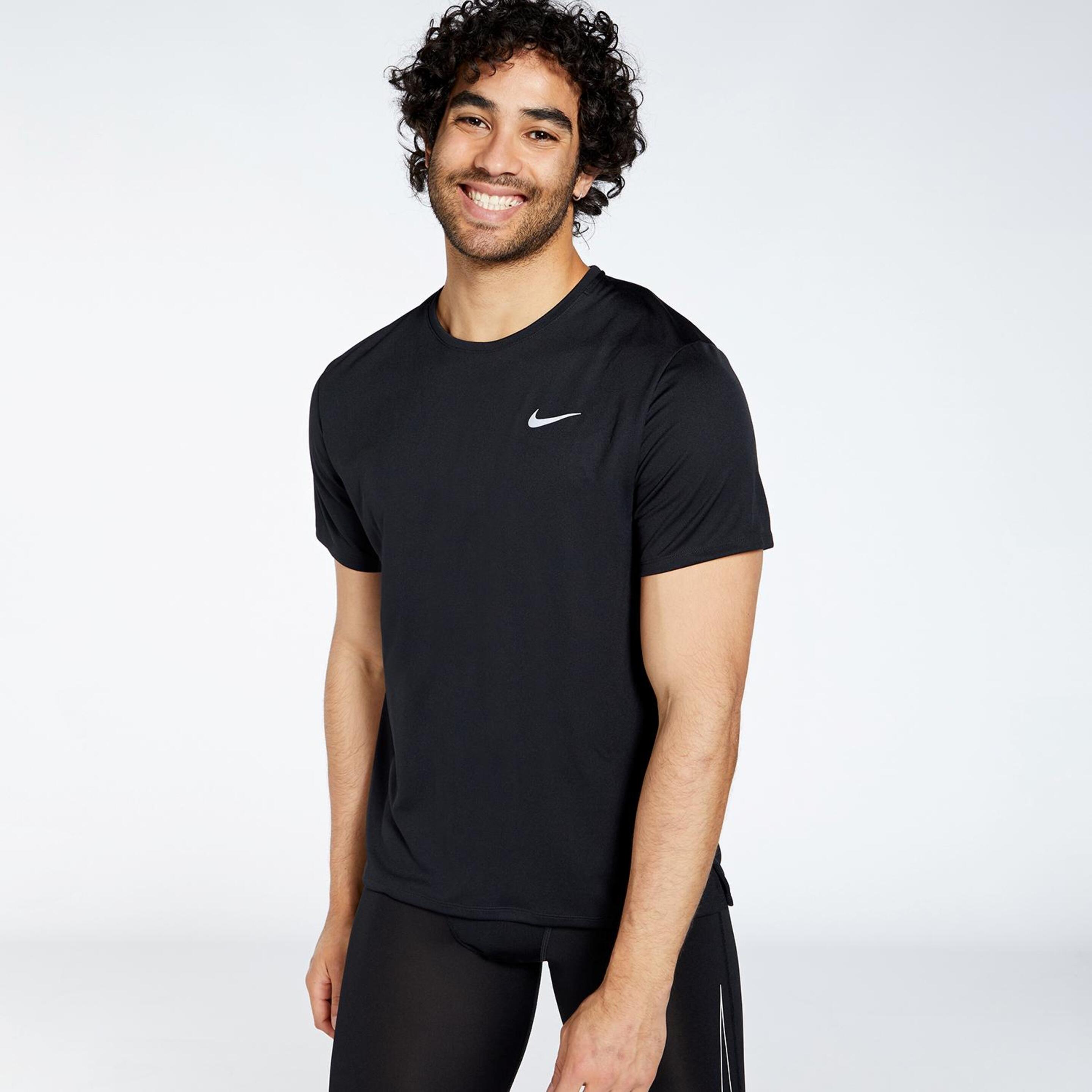 Nike Miler - negro - T-shirt Running Homem