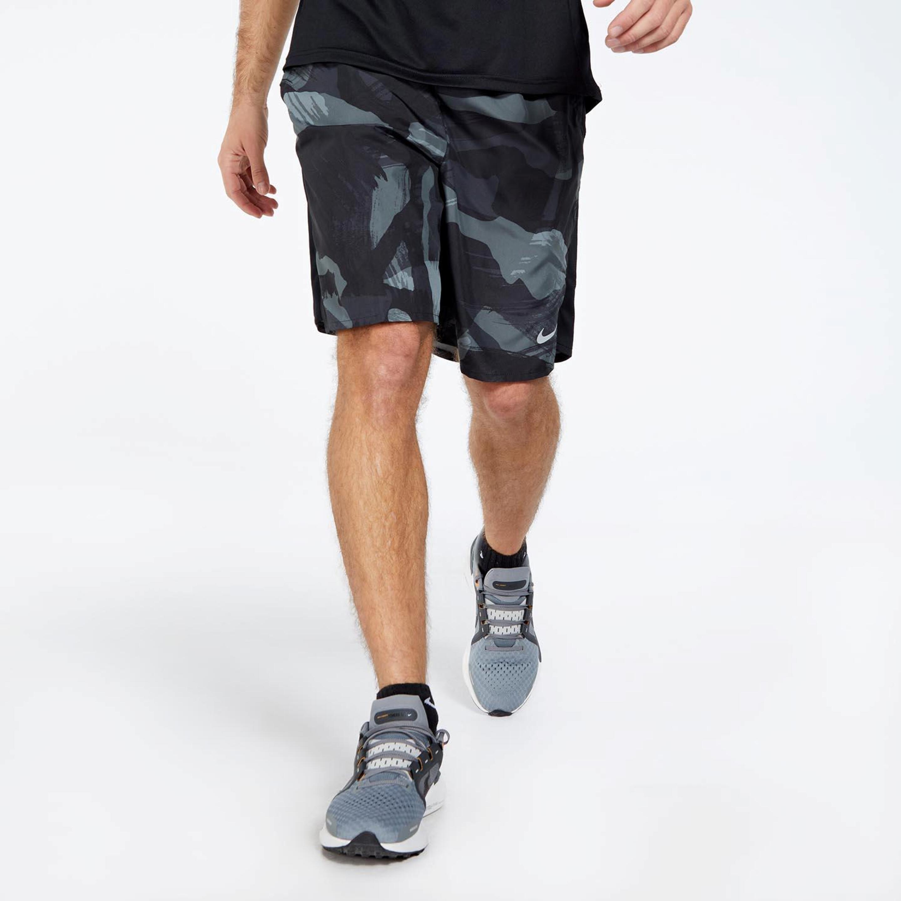 Nike Challenger Camo - negro - Calções Running Homem