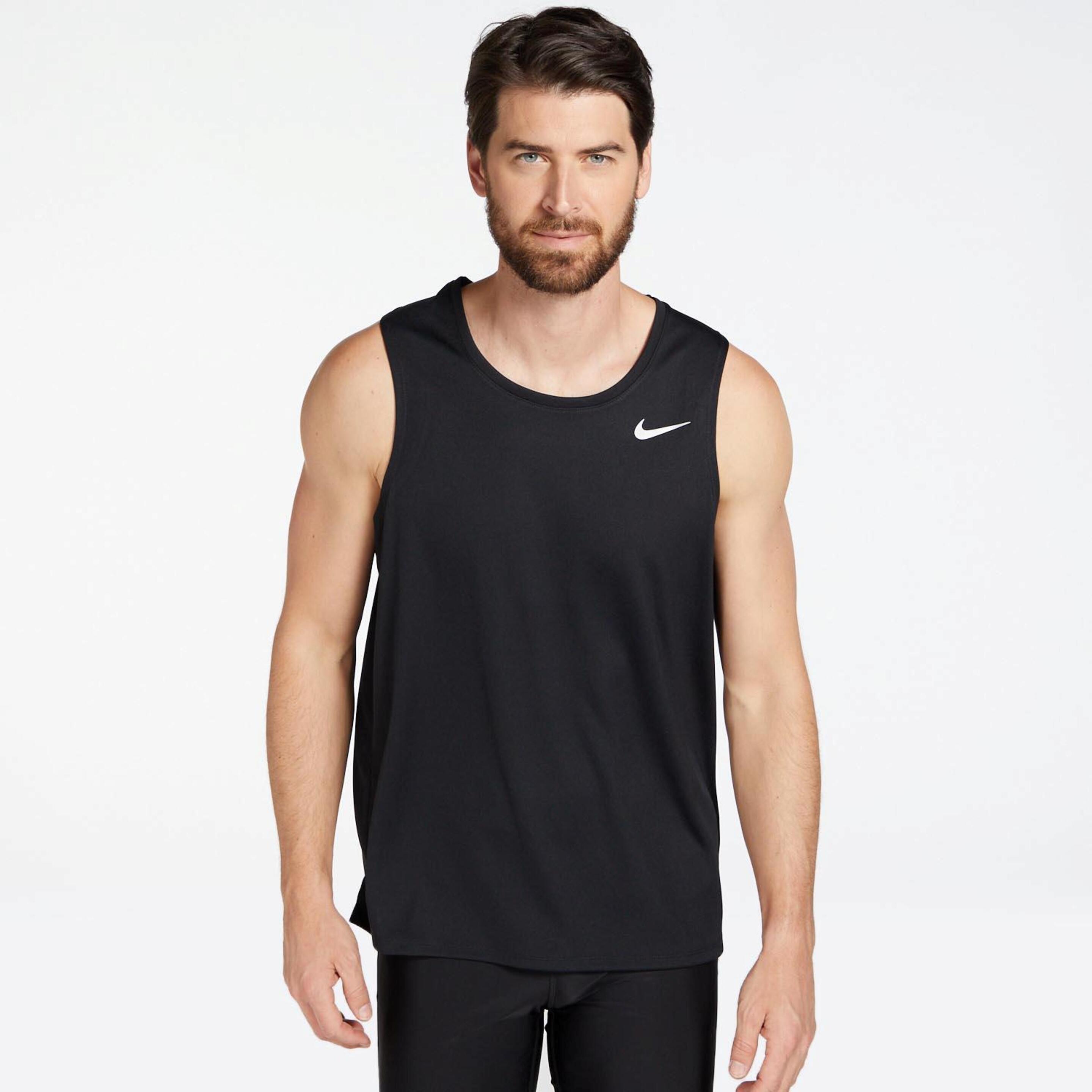 Nike Miler Tank - Preto - Camisola Alças Running Homem | Sport Zone