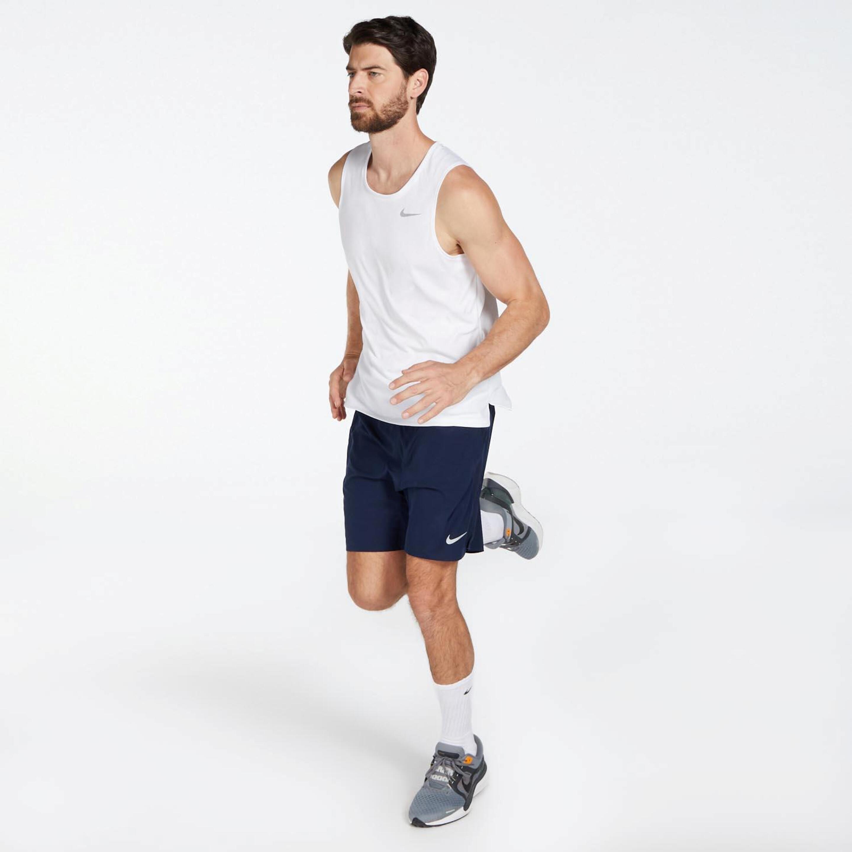Nike Miler - Blanco - Camiseta Running Hombre