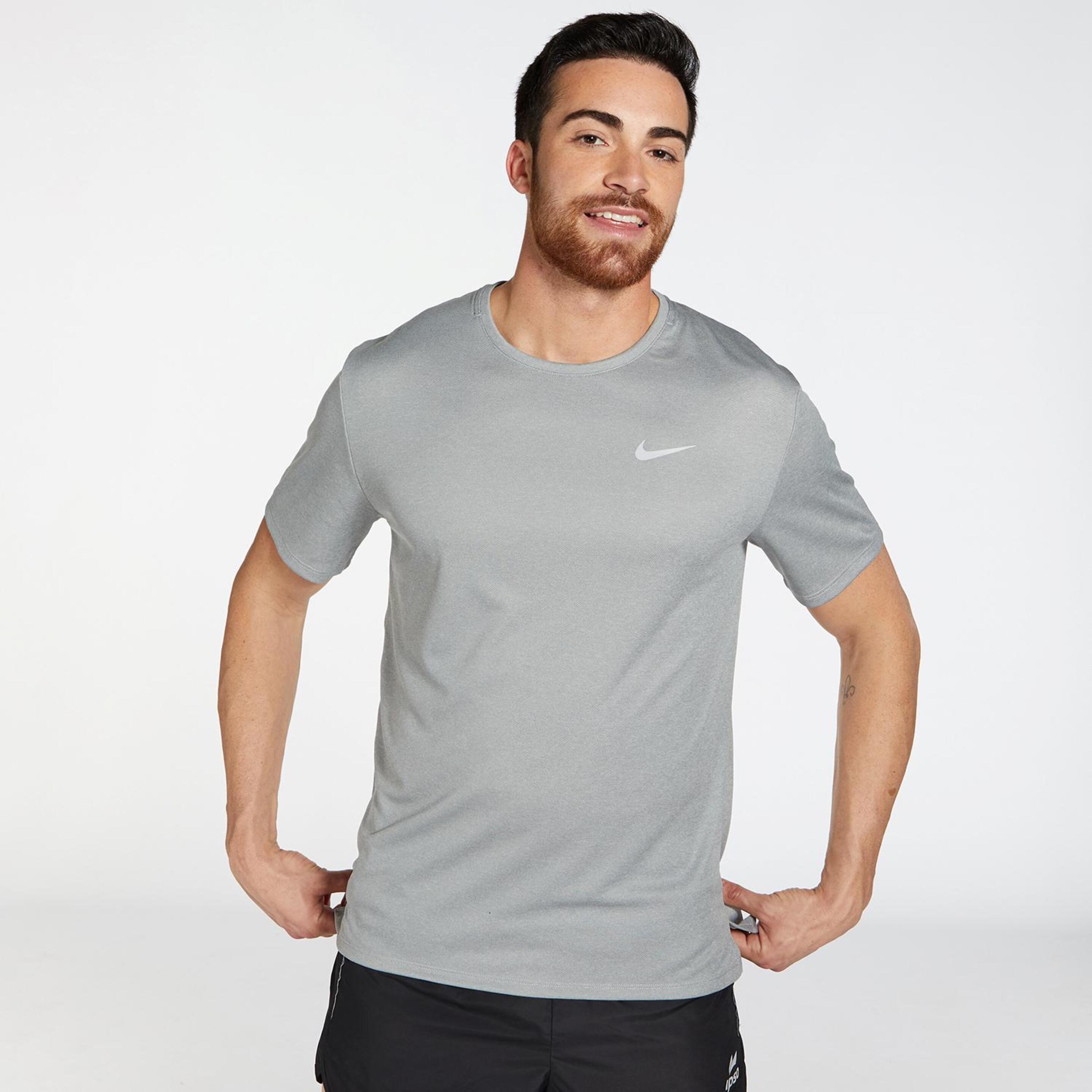 Nike Miler - gris - T-shirt Running Homem