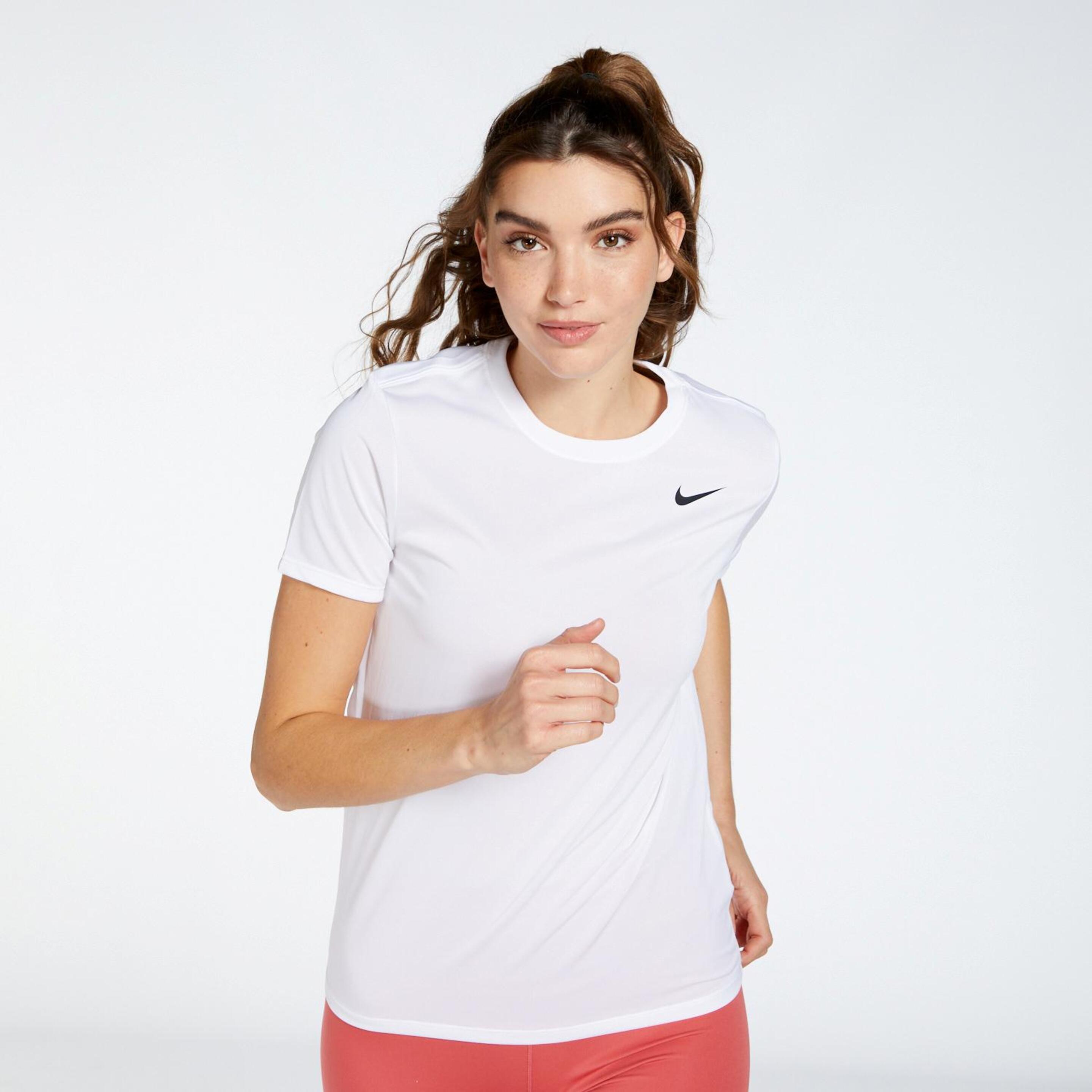Nike Legend Crew - blanco - T-shirt Running Mulher
