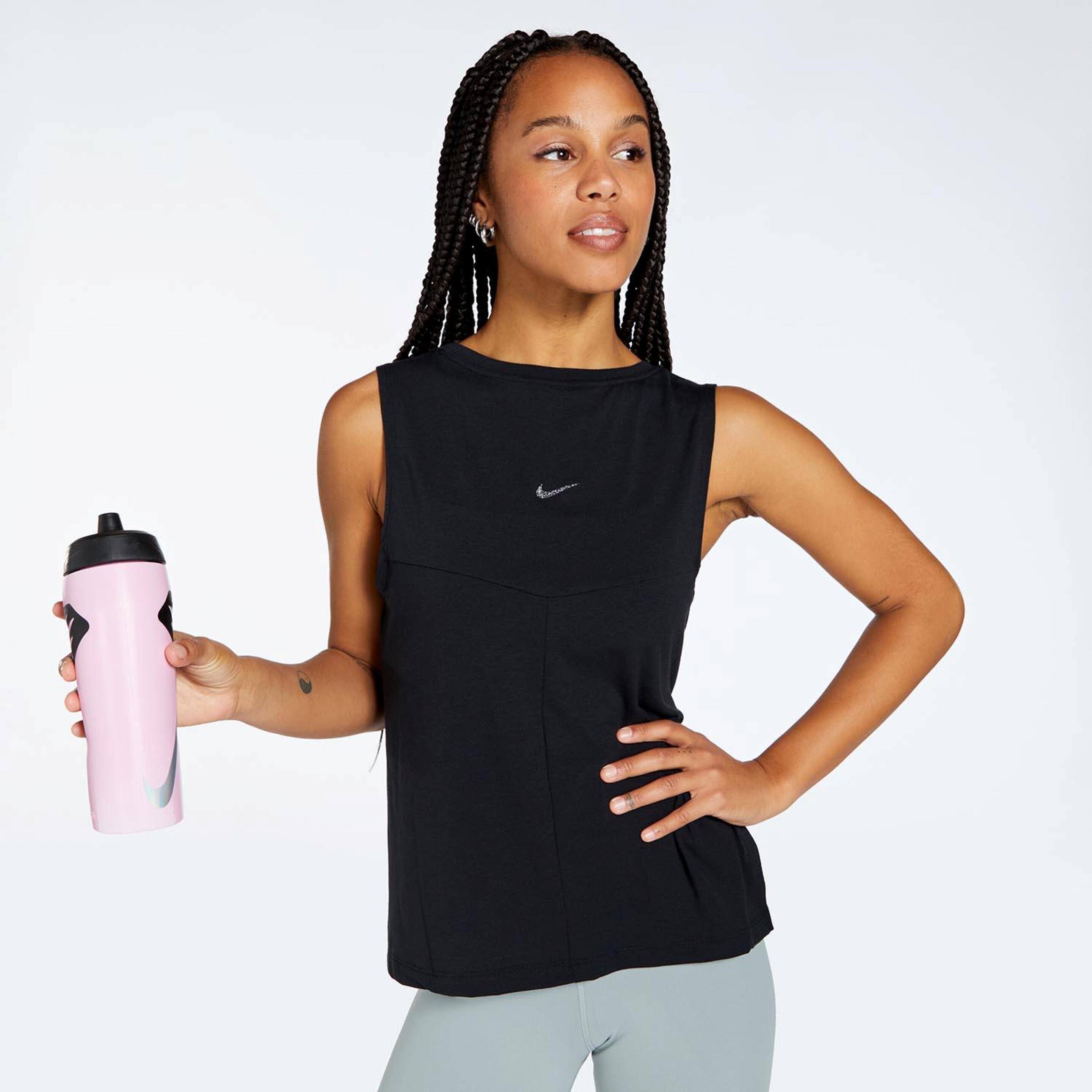 Nike Yoga Dri Fit - negro - Camiseta Fitness Mujer