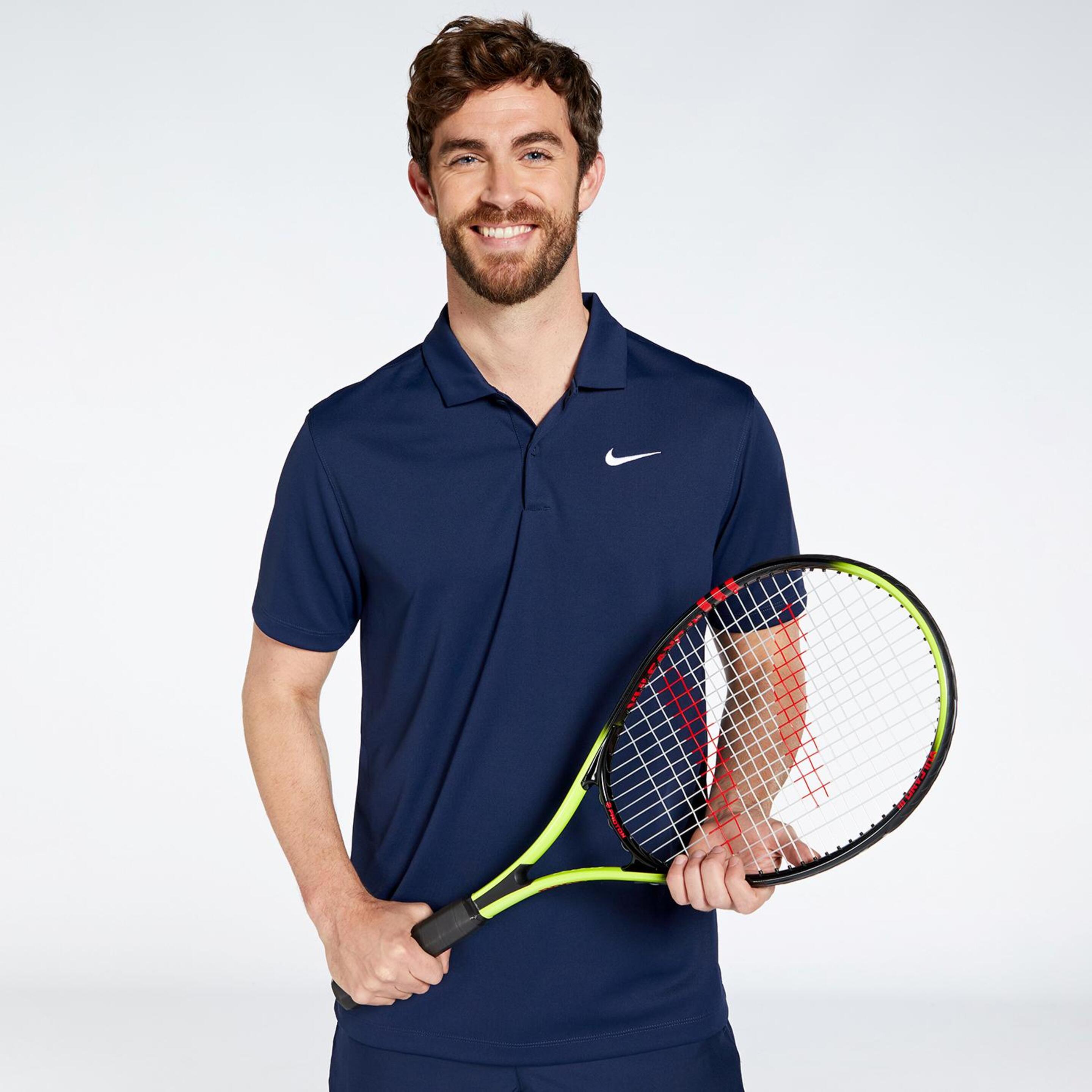 Nike Court Dri Fit - azul - Polo Tenis Hombre