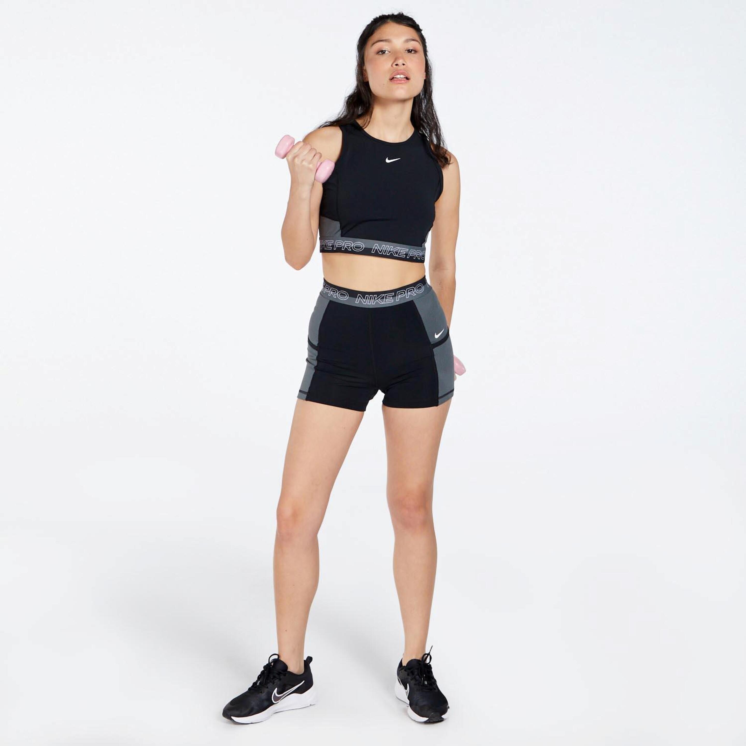 Nike Pro - Negro - Mallas Cortas Mujer