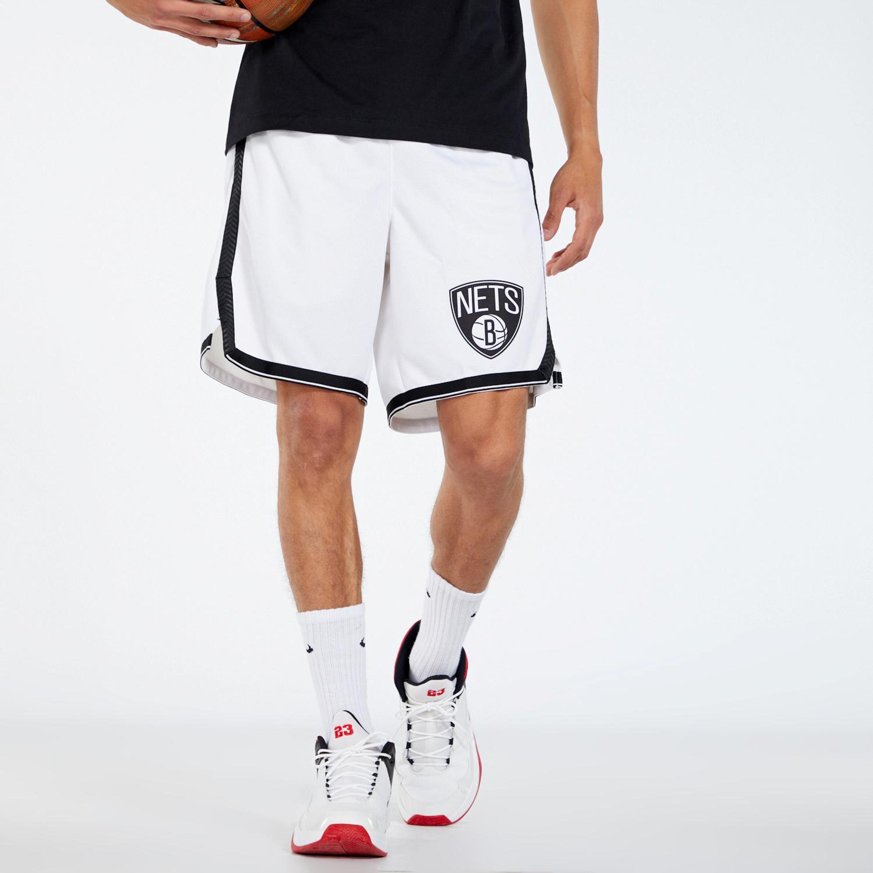 Nike Brooklyn Nets - blanco - Calções Basquetebol Homem