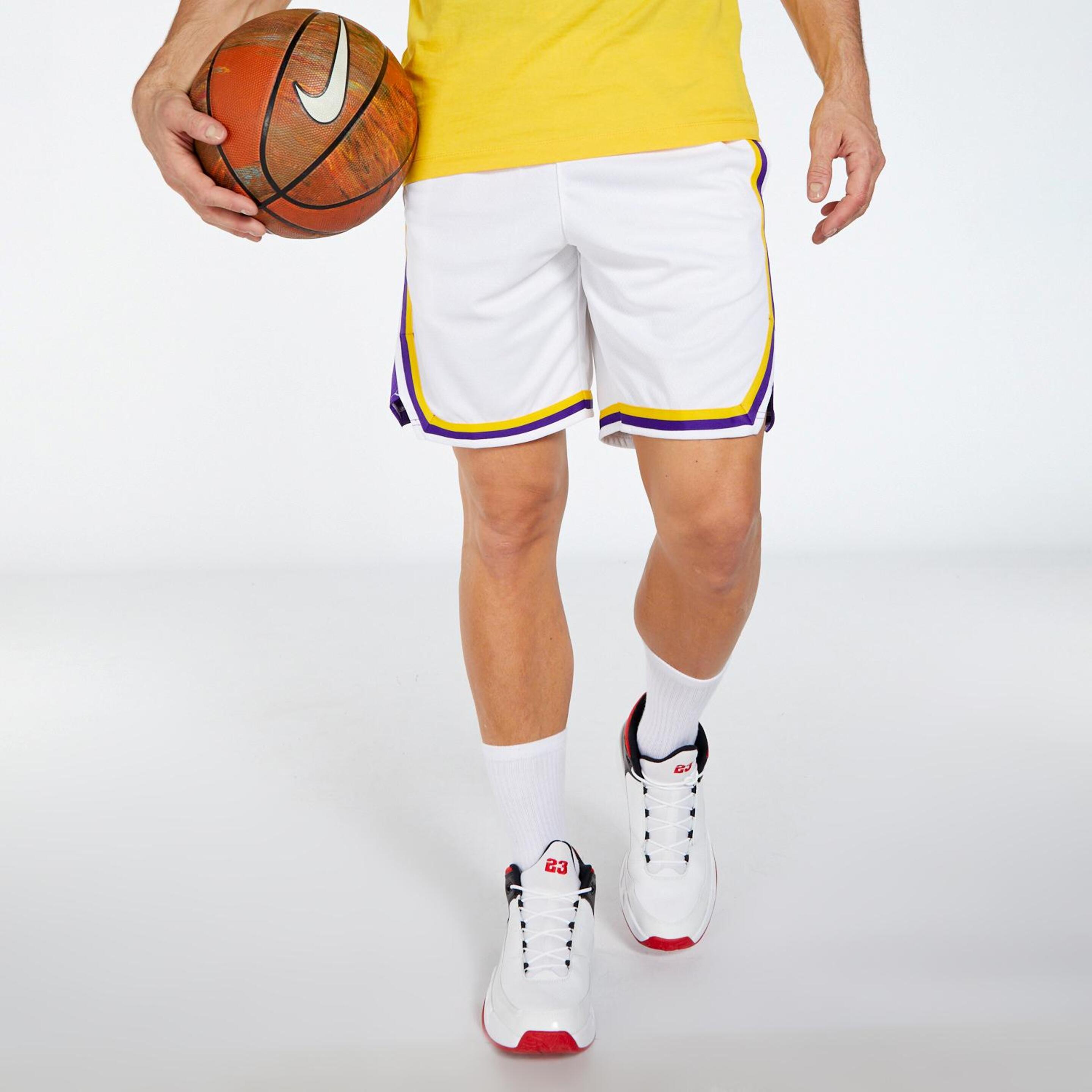 Nike La Lakers - Branco - Calções Basquetebol Homem | Sport Zone