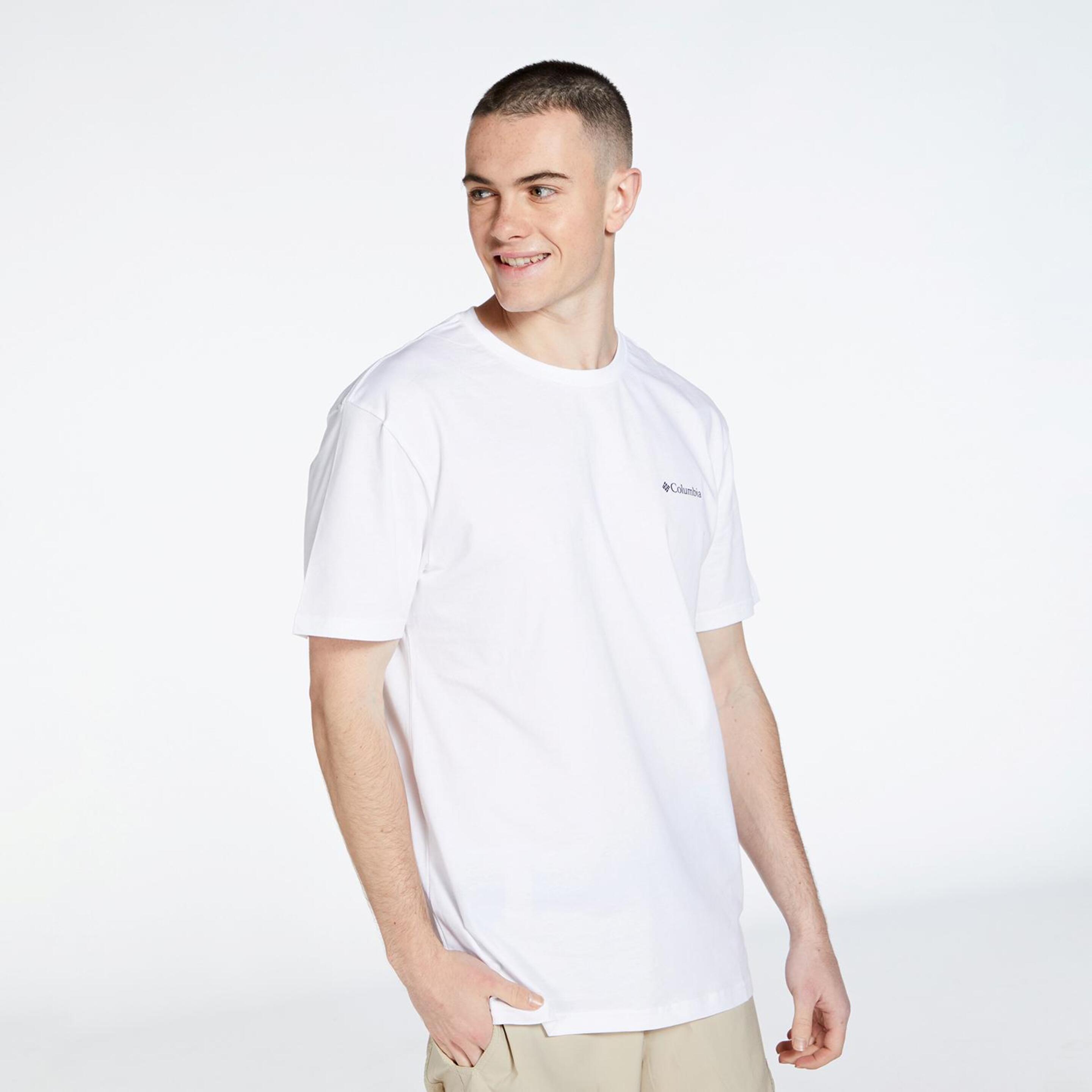 Columbia Basic - Blanco - Camiseta Hombre