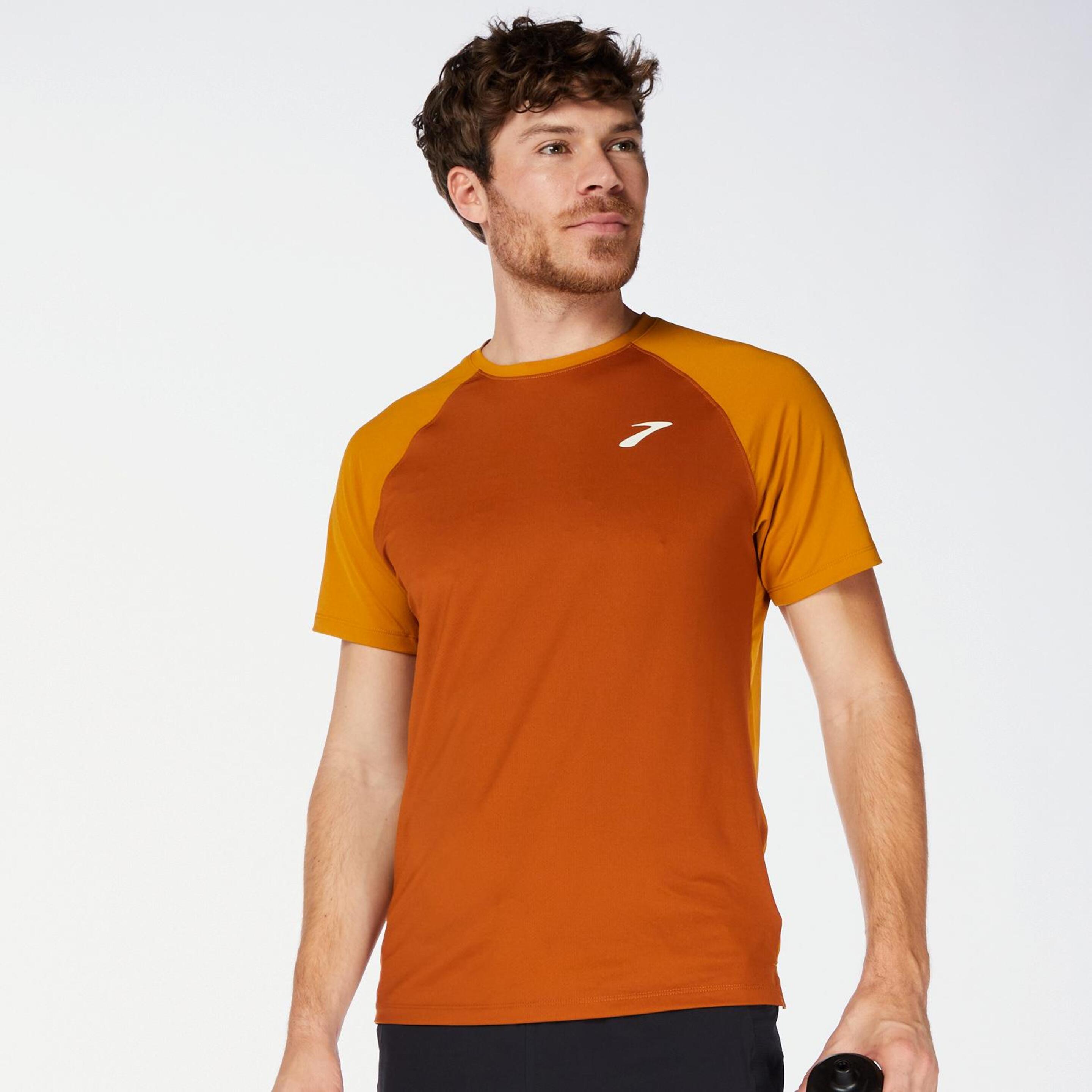 Brooks Atmosphere 2.0 - naranja - T-shirt Running Homem