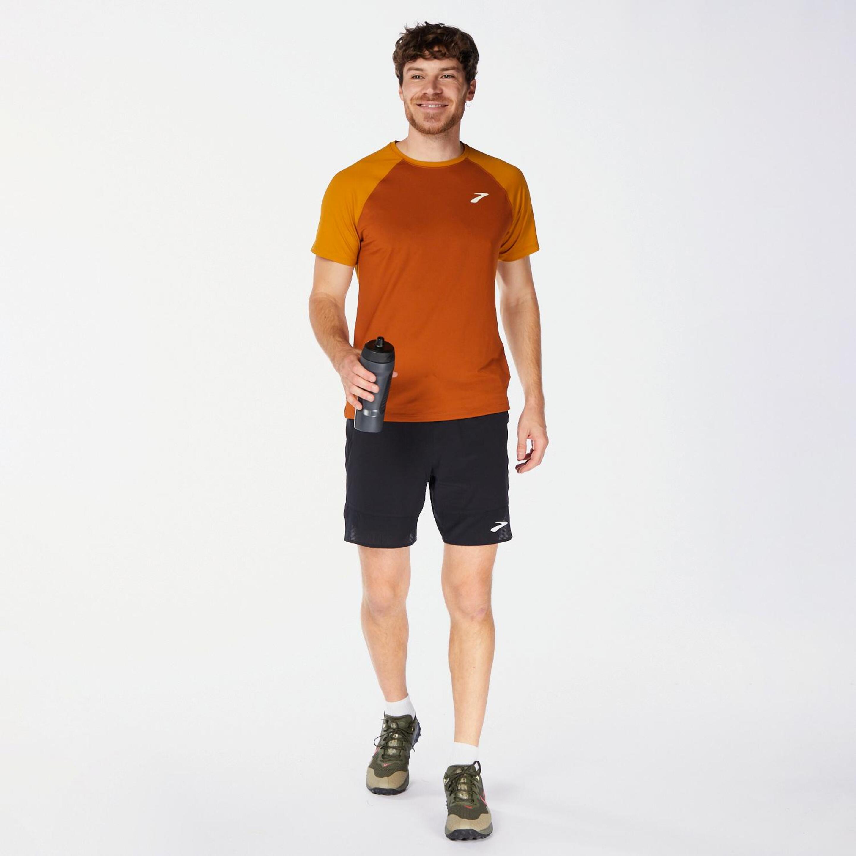 Brooks Atmosphere 2.0 - Naranja - Camiseta Running Hombre