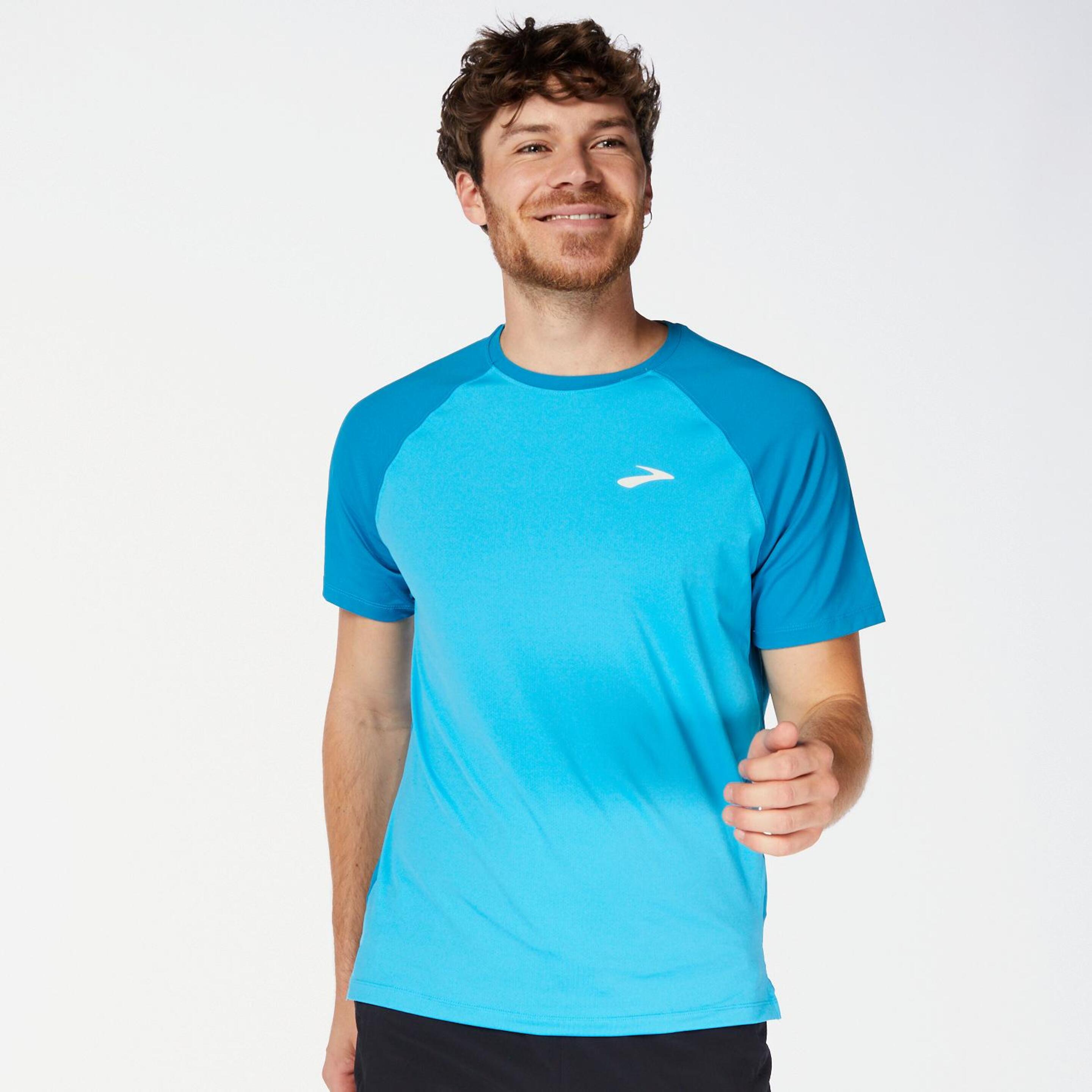 Brooks Atmosphere 2.0 - azul - Camiseta Running Hombre