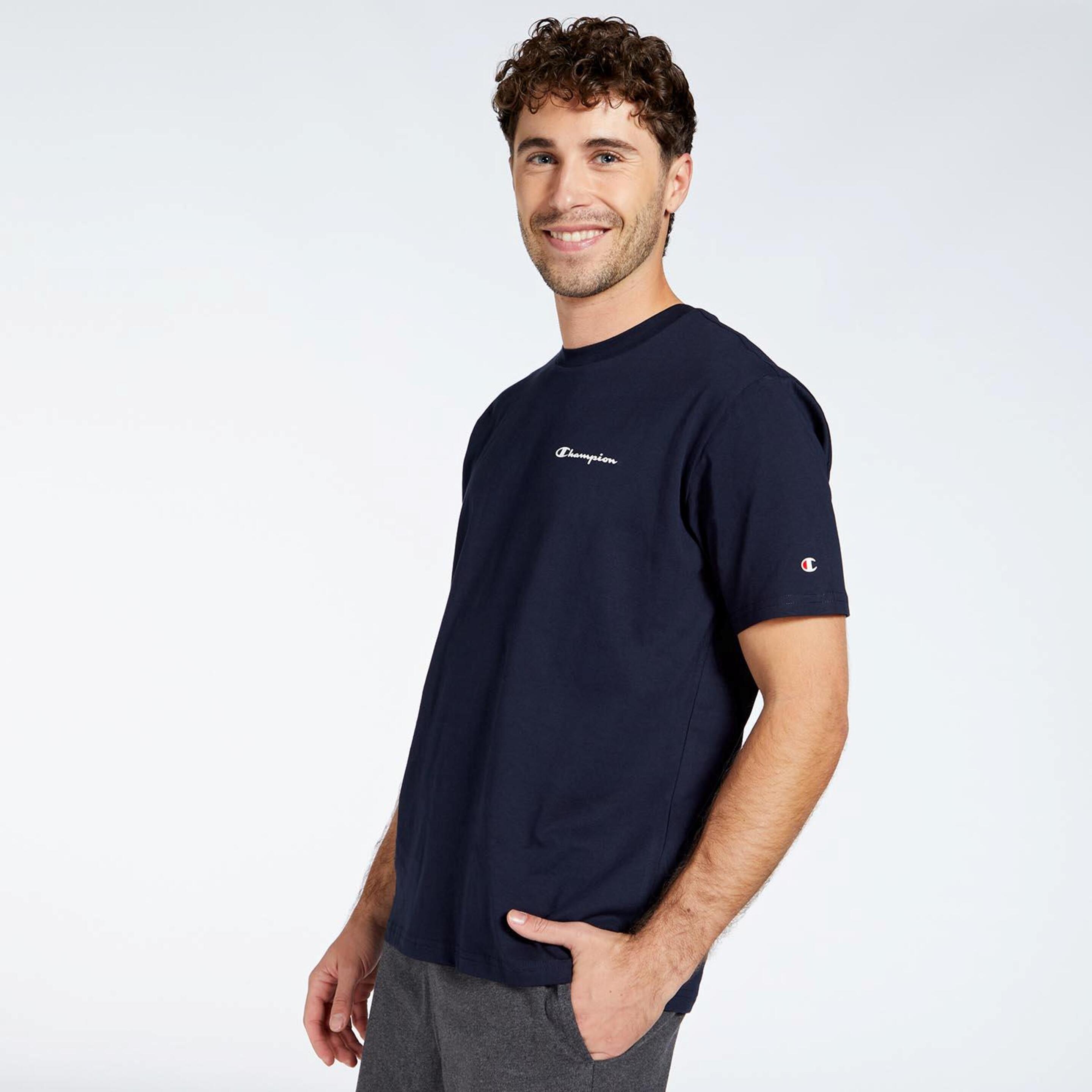 Champion Small Logo - Azul - T-shirt Homem | Sport Zone