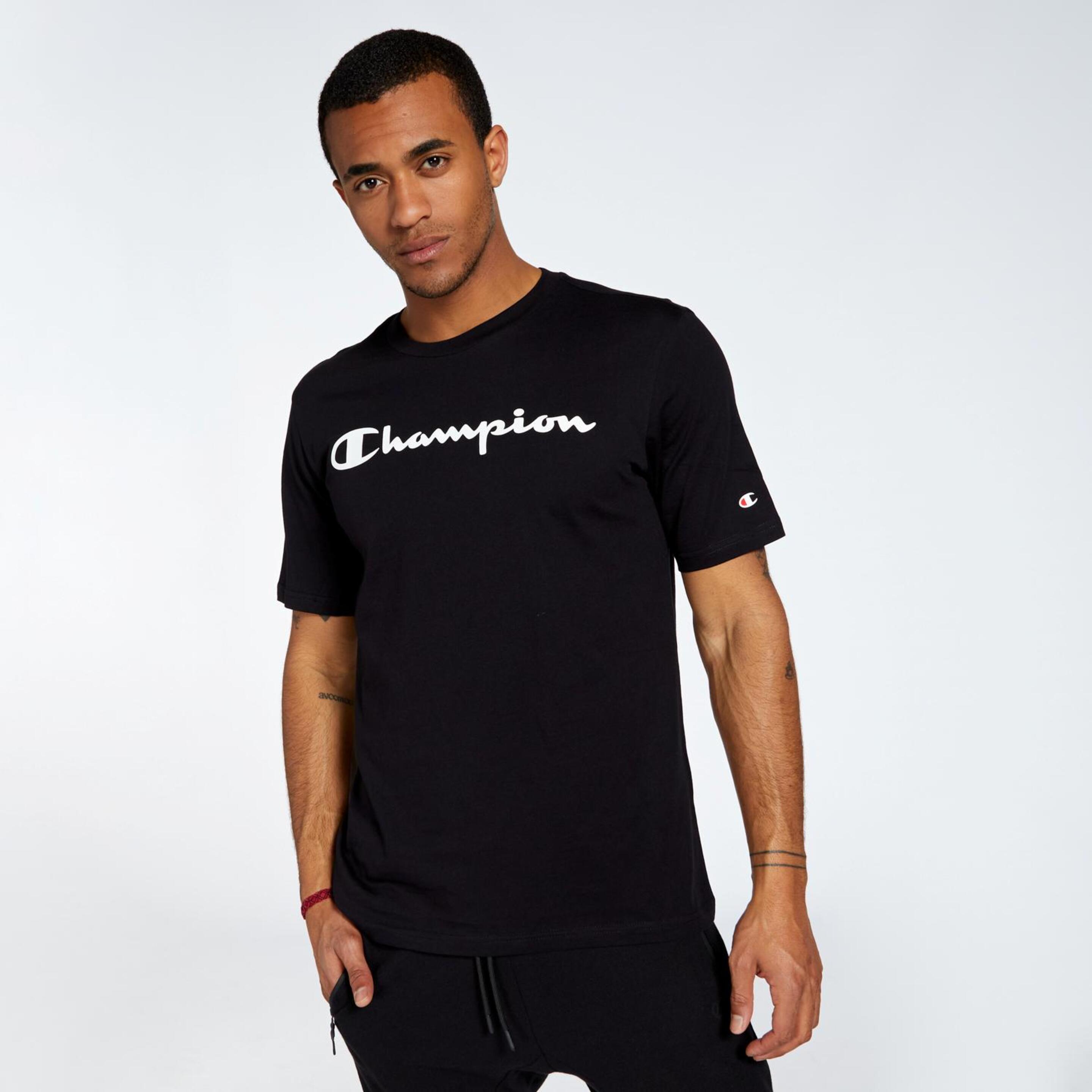 Champion Big - negro - Camiseta Hombre