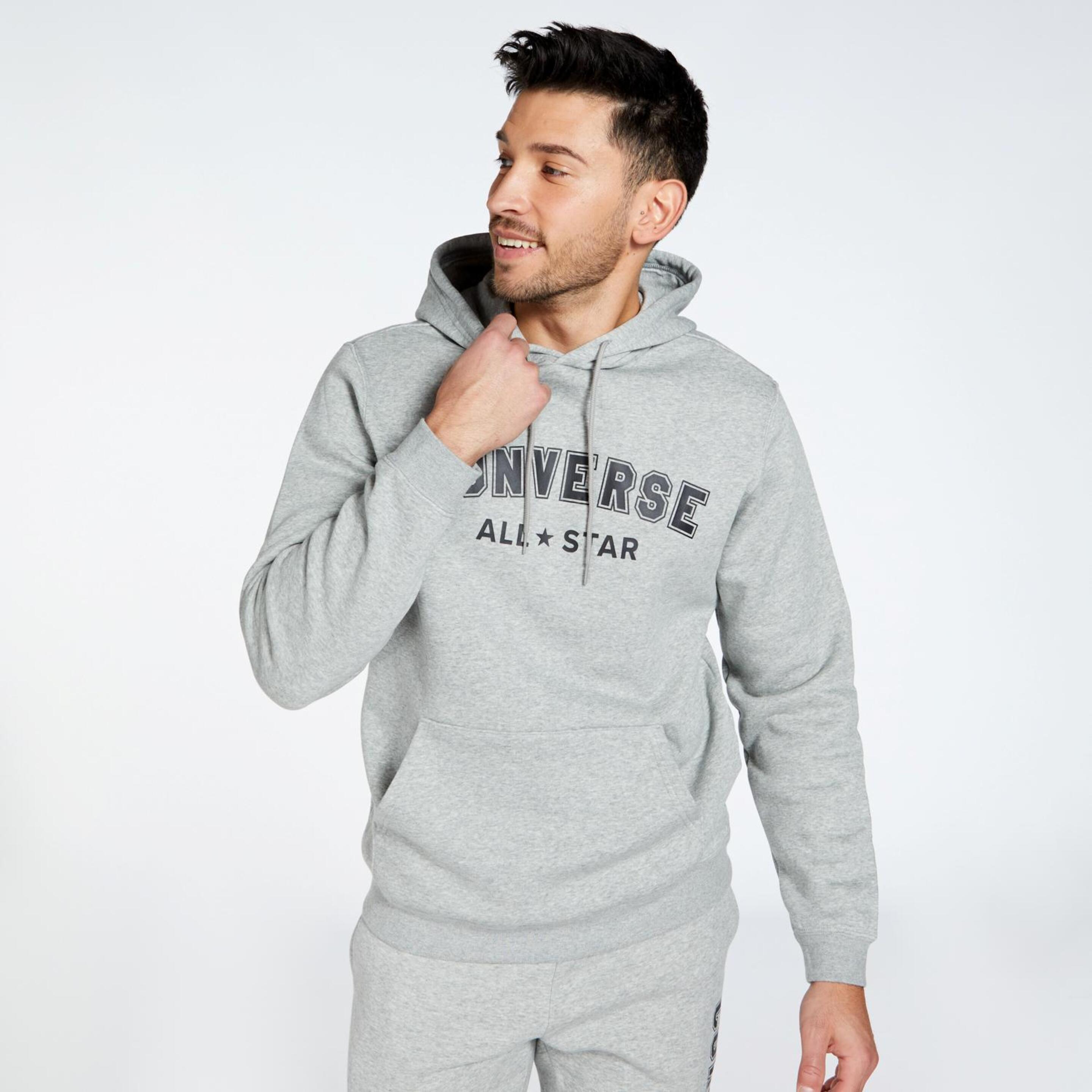 Converse All Star - gris - Sweatshirt Capuz Homem