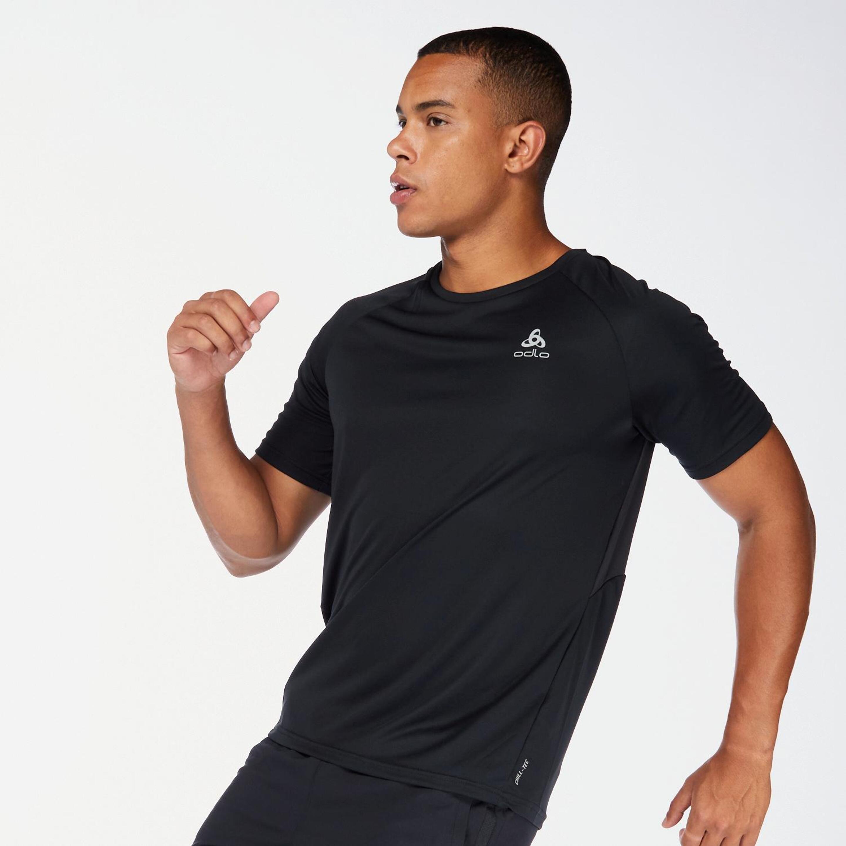 Odlo Essential - Negro - Camiseta Running Hombre