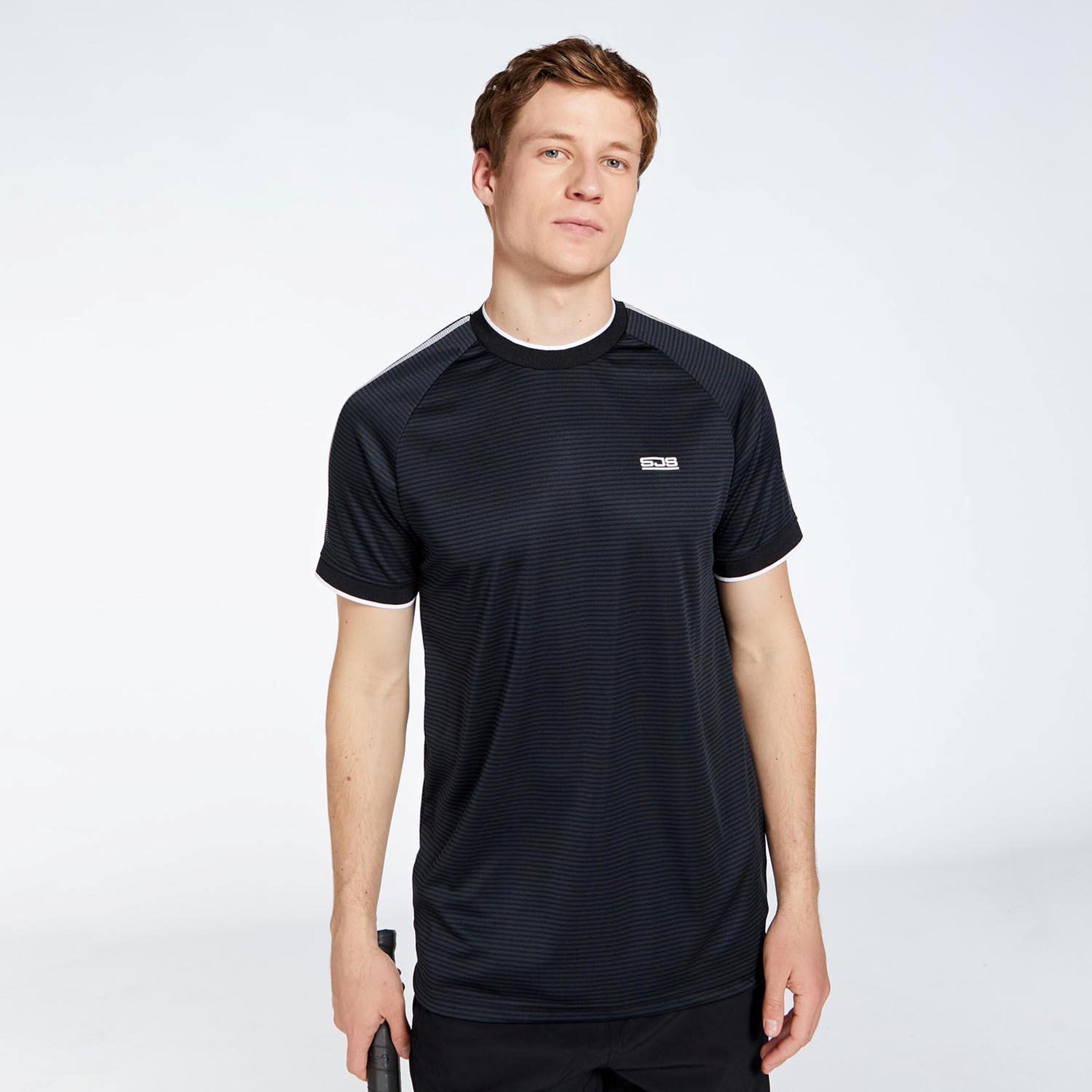 Sjeng Patelo - negro - Camiseta Tenis Hombre