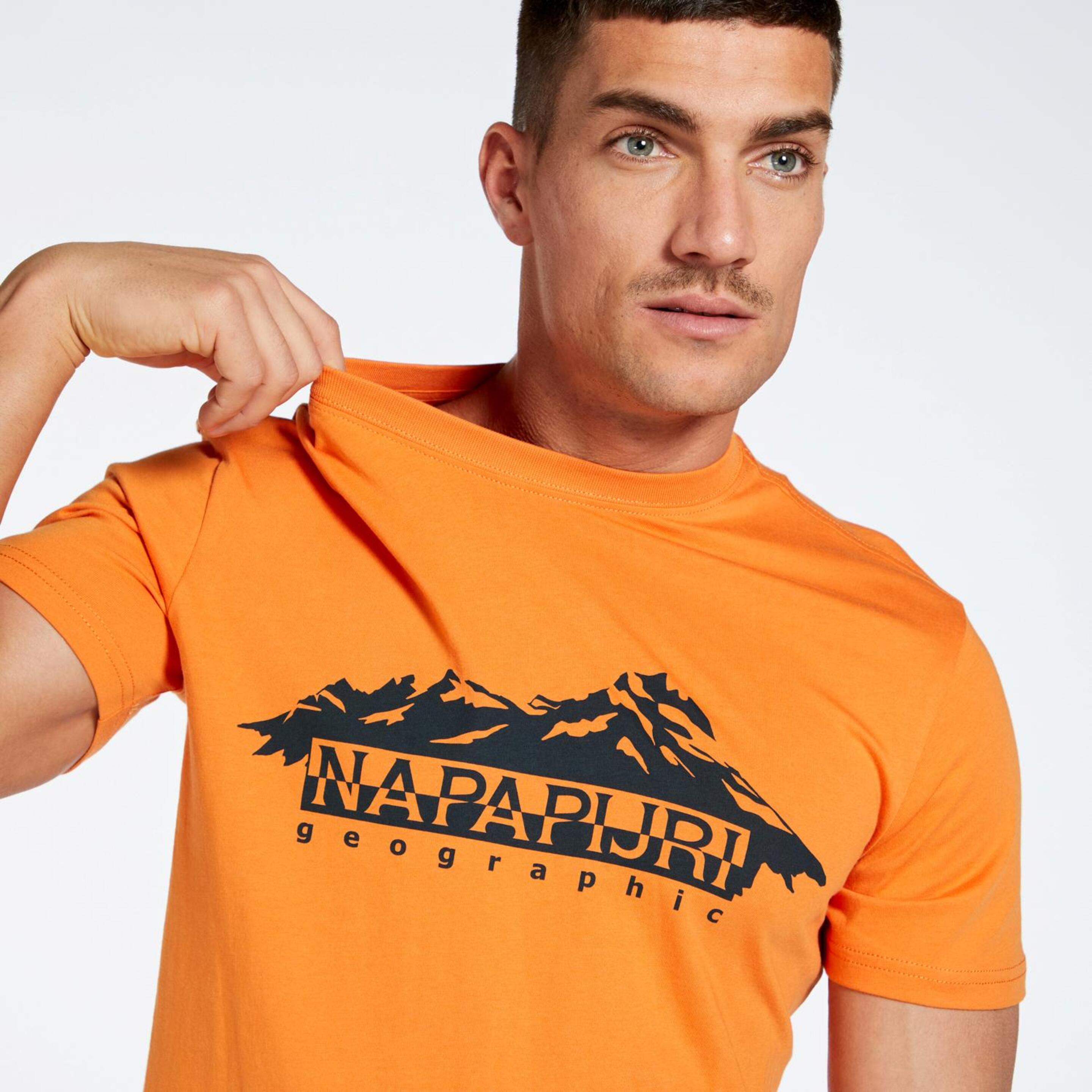 Napapijri S-Racing - Laranja - T-shirt Montanha Homem | Sport Zone
