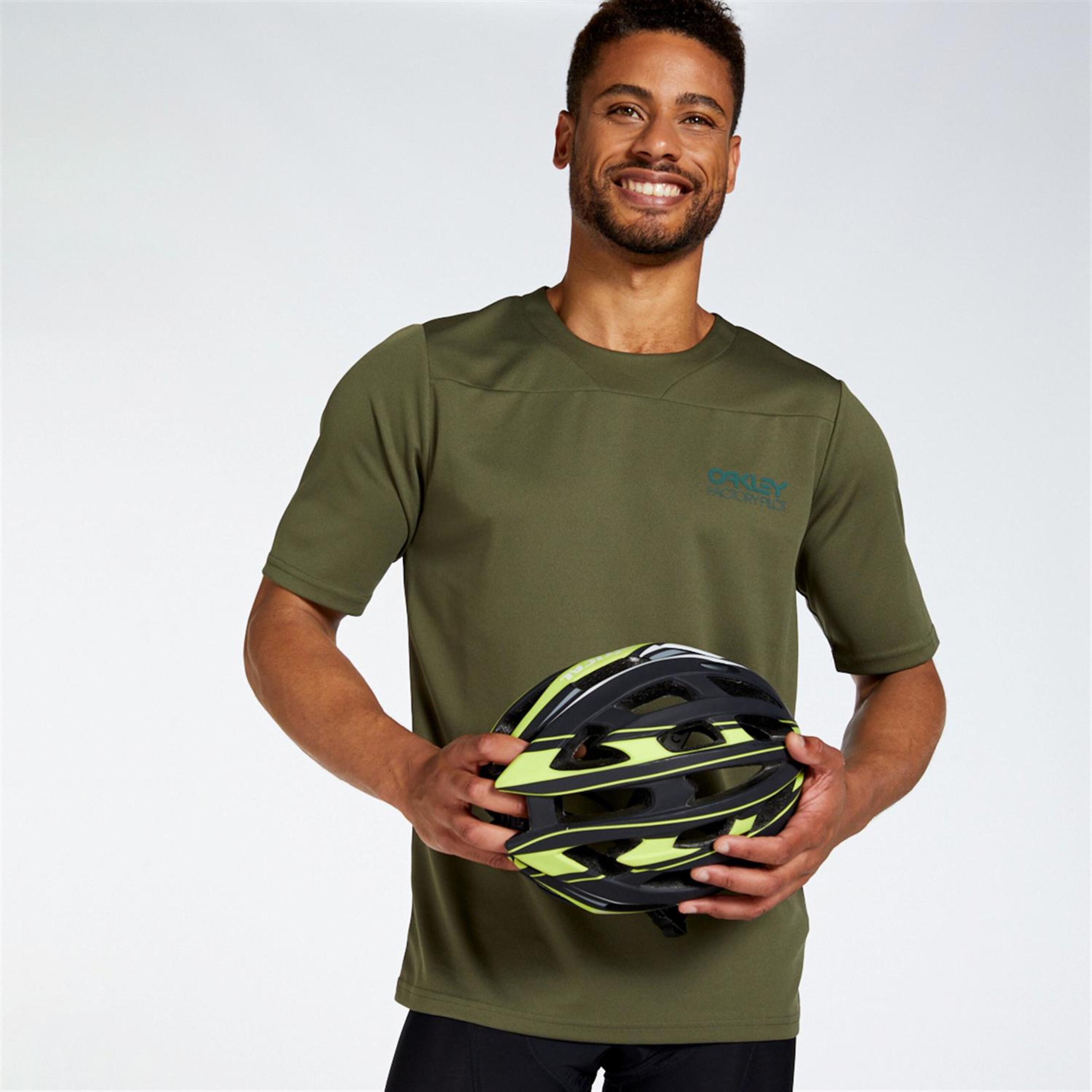 Oakley Factory Pilot Lite - Kaki - Camiseta Ciclismo Hombre
