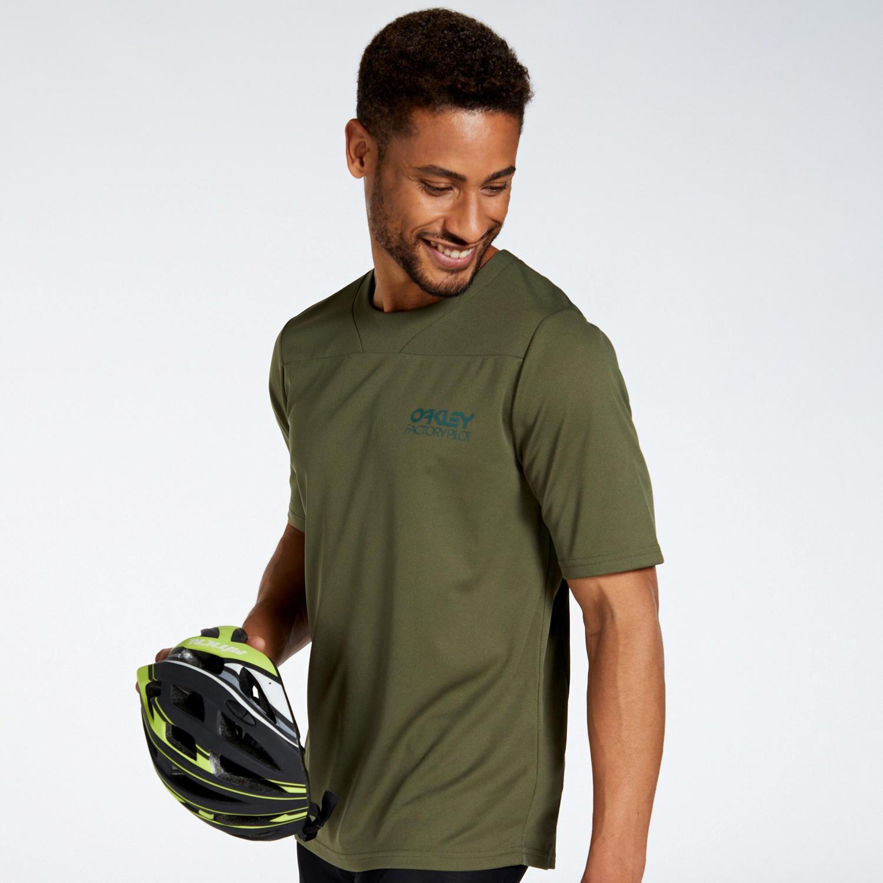 Oakley Factory Pilot Lite - Kaki - Camiseta Ciclismo Hombre