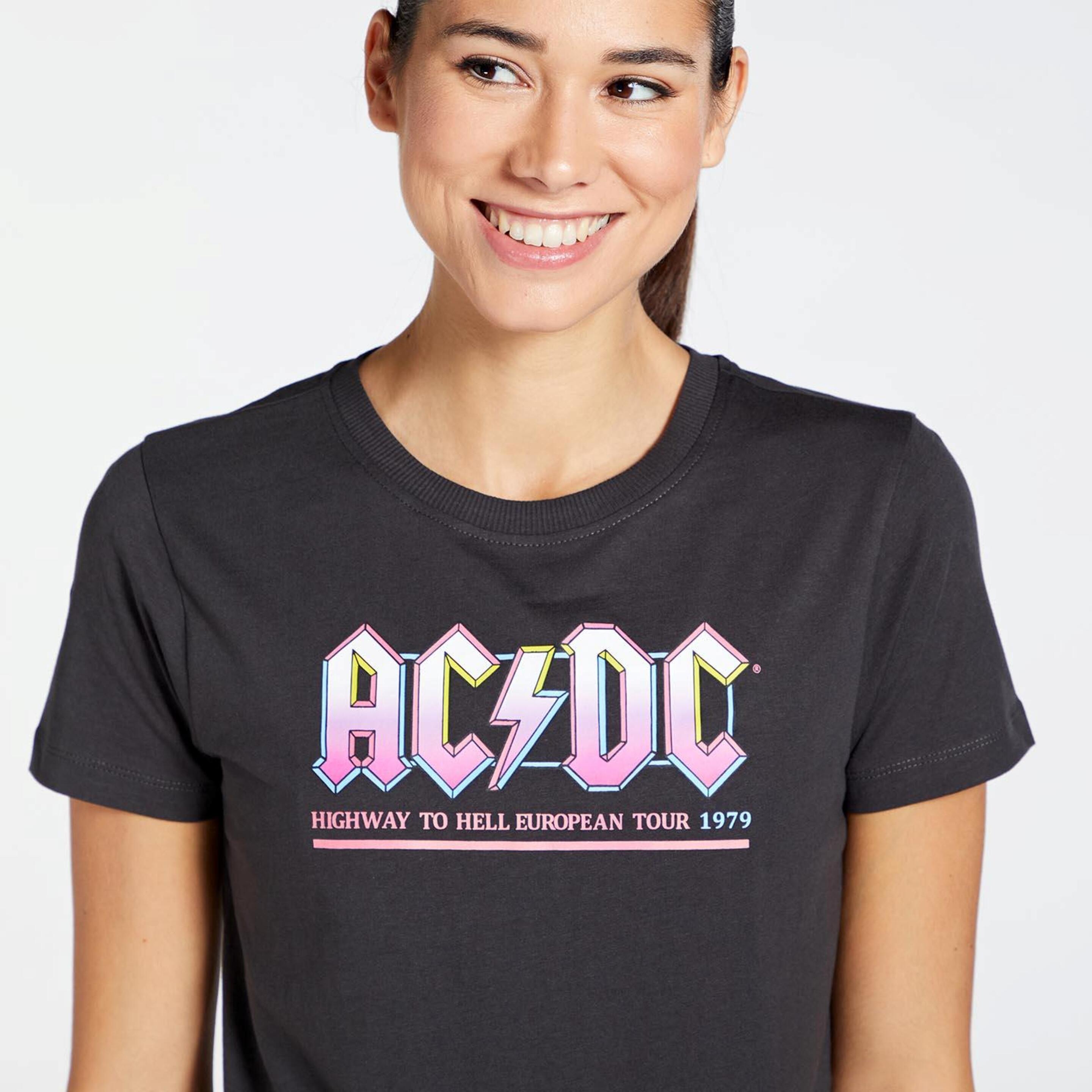 T-shirt AC/DC - Cinza - T-shirt Mulher | Sport Zone
