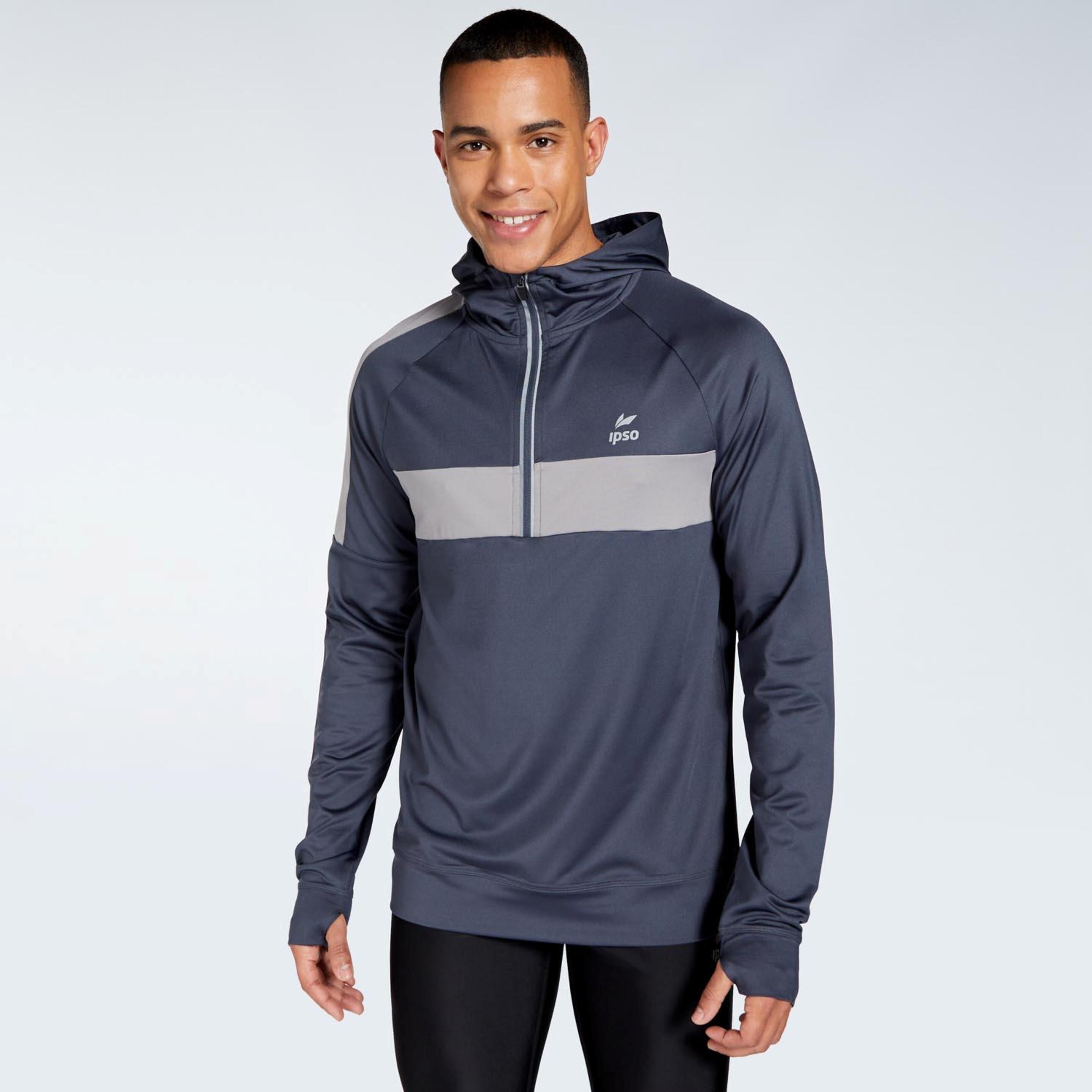 Ipso Combi 1 - gris - Sweatshirt Térmica Running Homem
