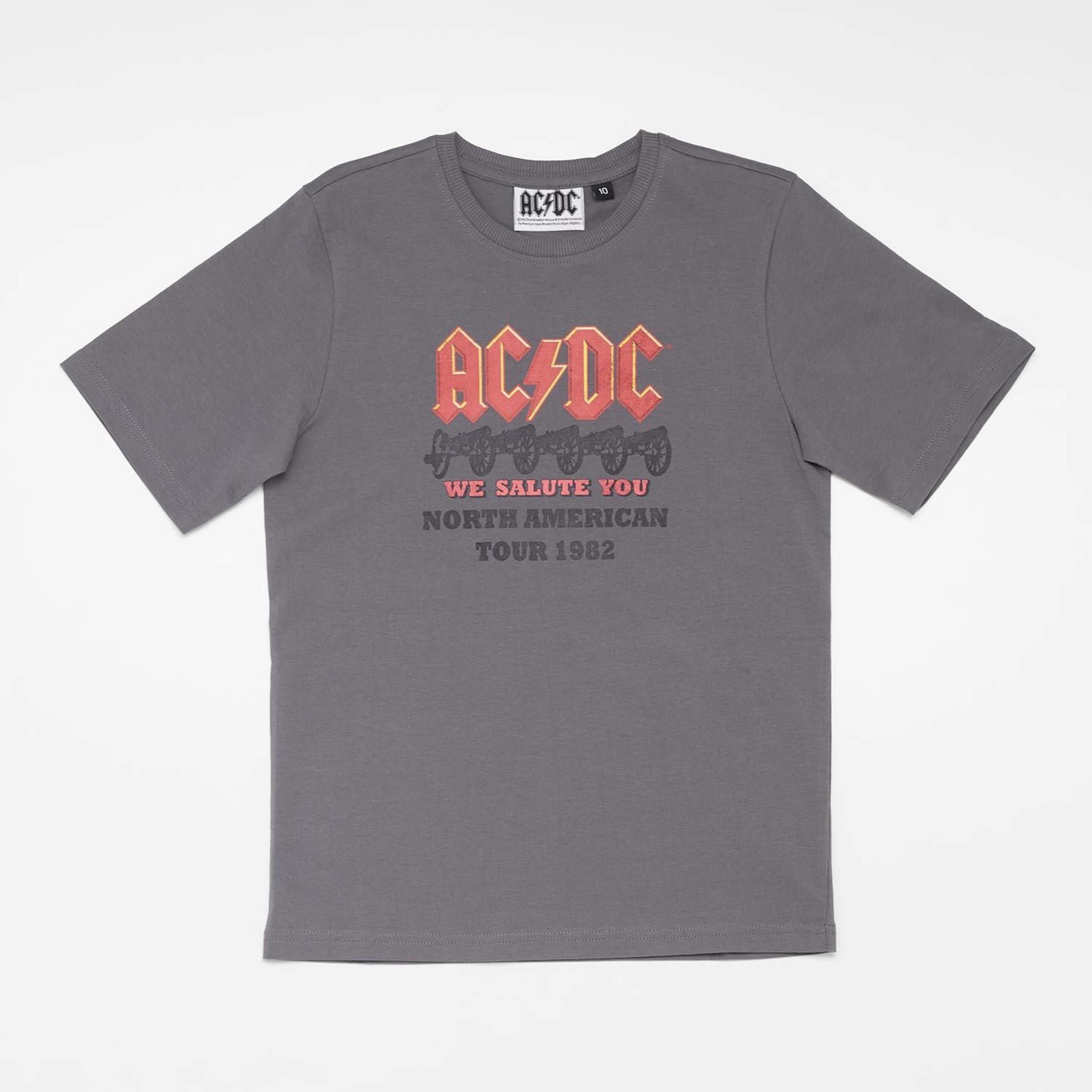 T-shirt Ac/dc - gris - T-shirt Rapaz