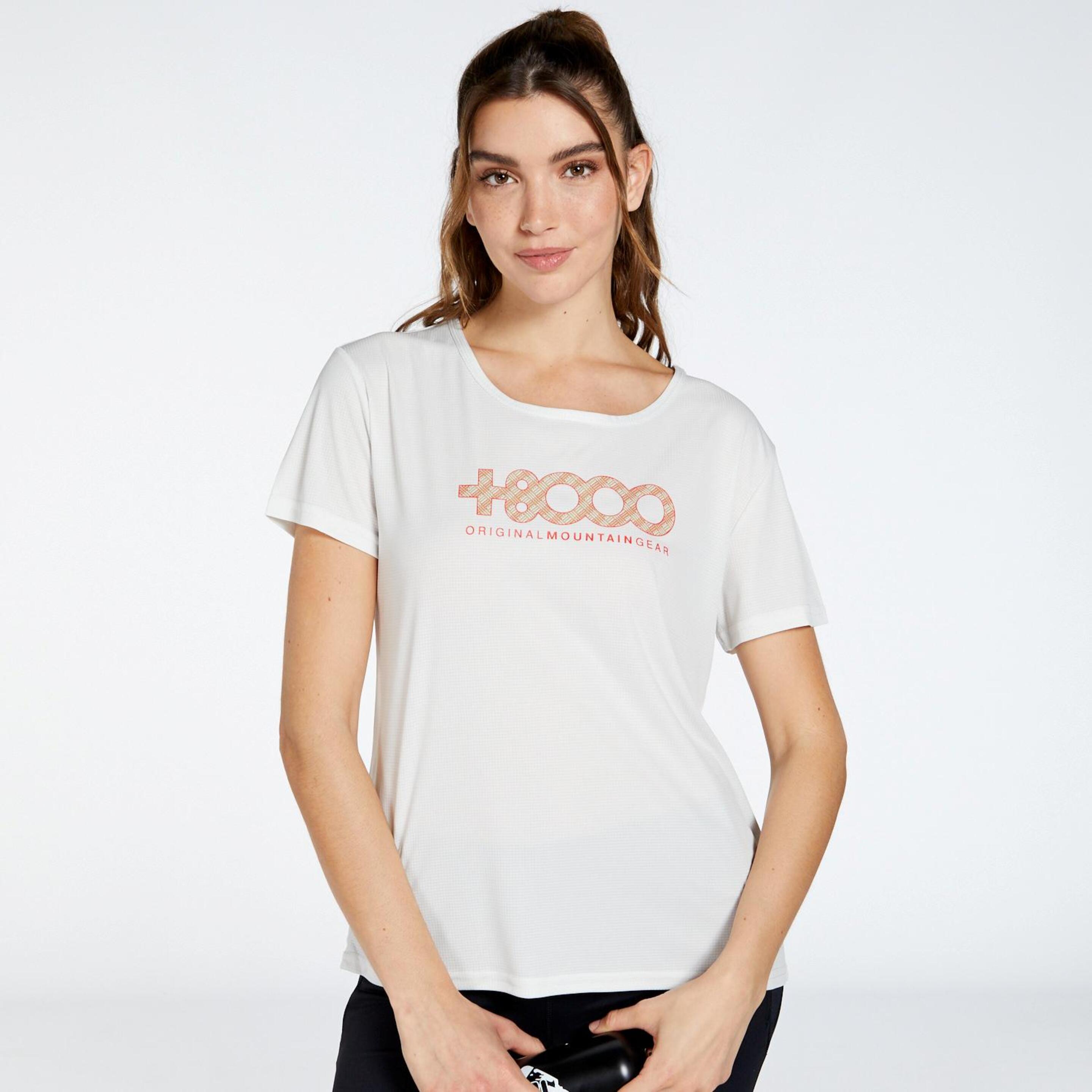 +8000 Nechys - blanco - T-shirt Montanha Mulher