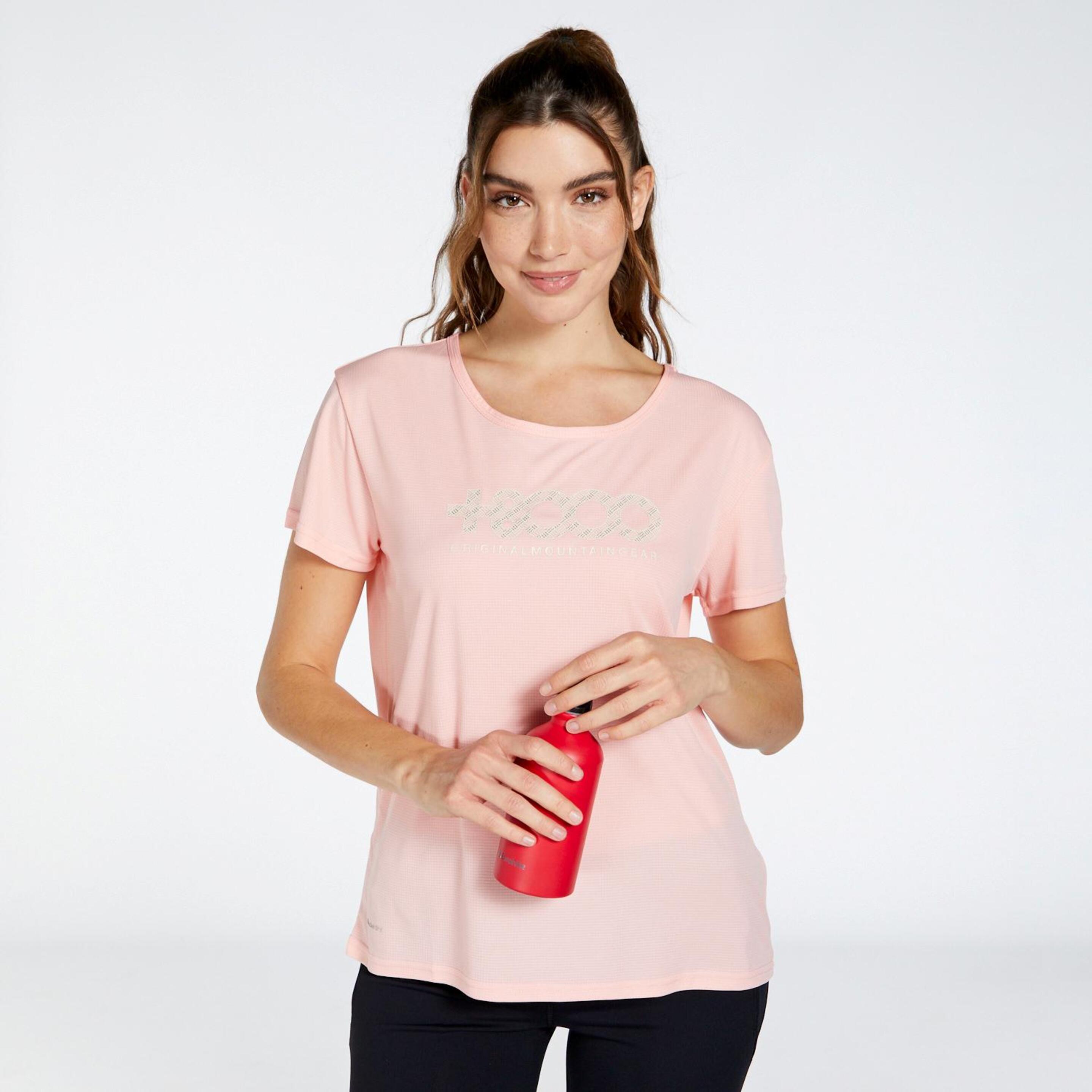+8000 Nechys - rosa - T-shirt Montanha Mulher