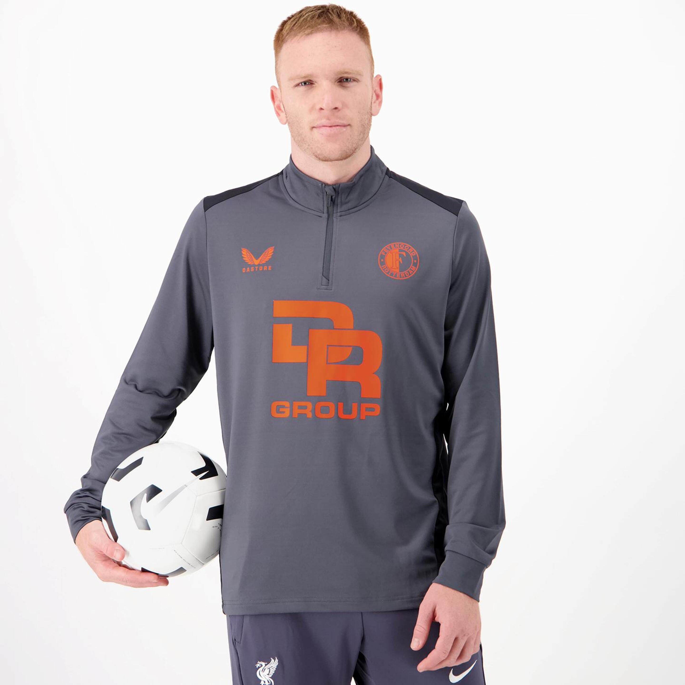 Sudadera Feyenoord Rotterdam 23/24 - Gris - Fútbol Hombre