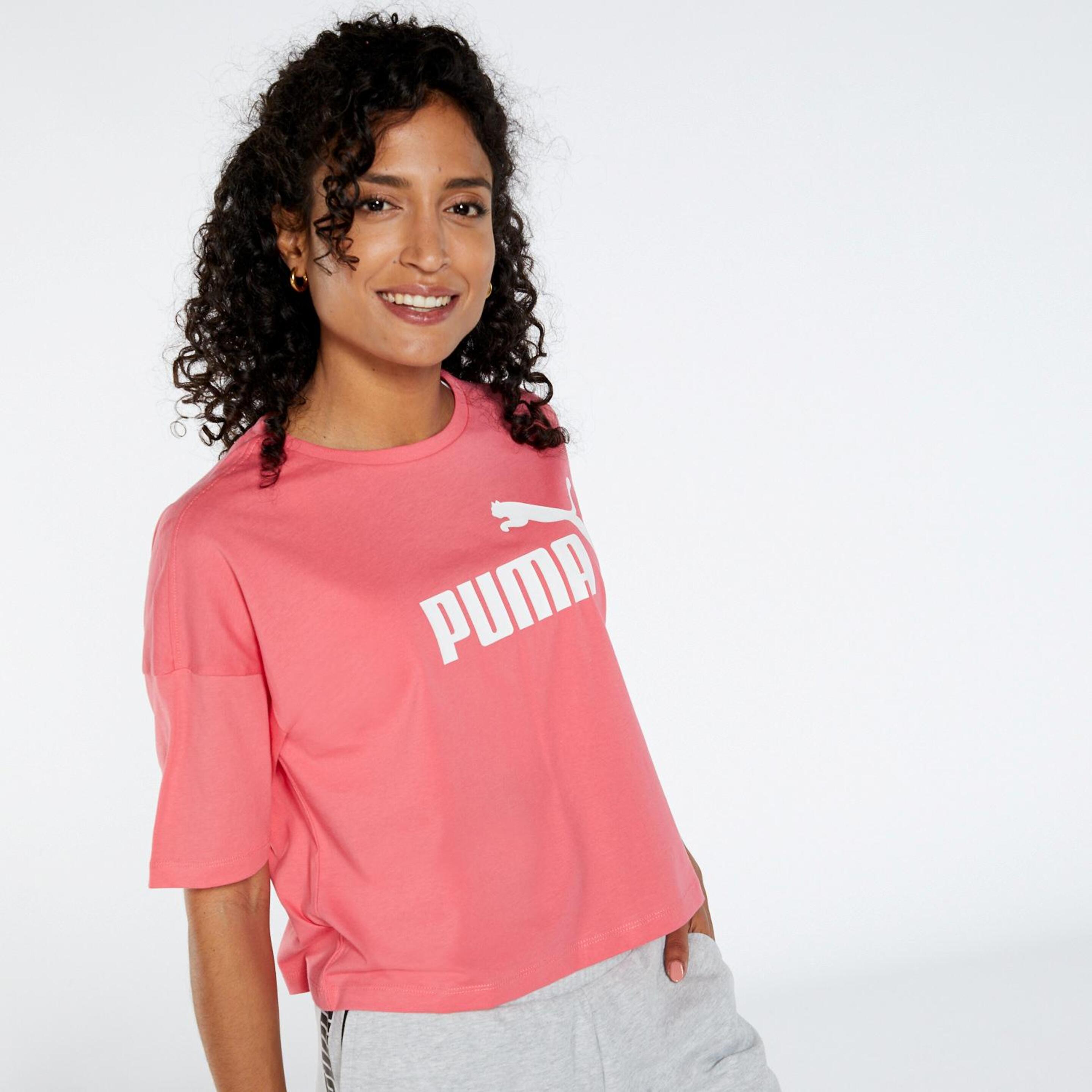 Puma Ess - Rosa - Camiseta Crop Mujer