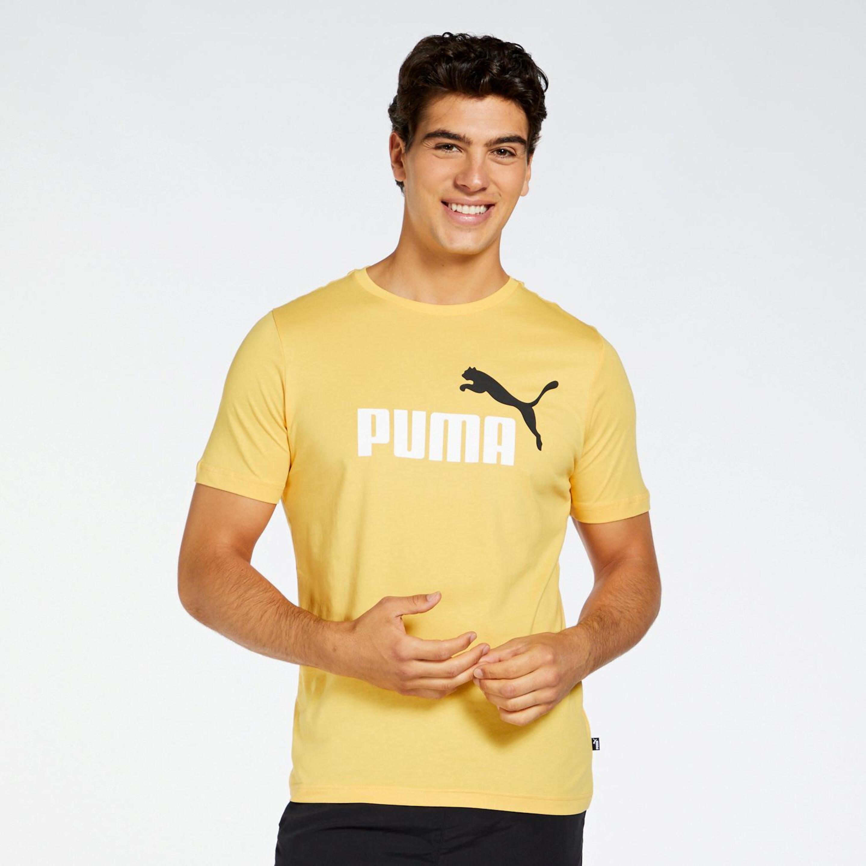 Puma Essentials - Amarillo - Camiseta Hombre