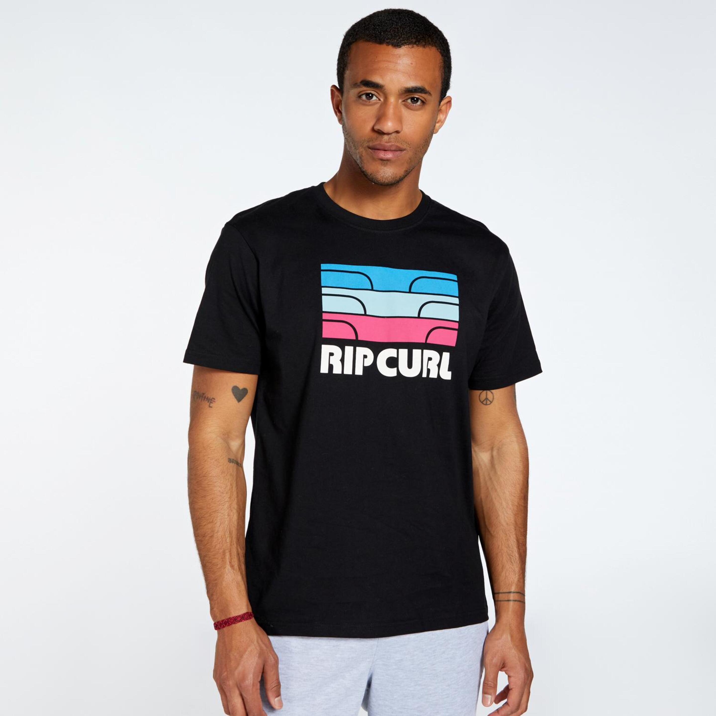 T-shirt Rip Curl - negro - T-shirt Homem