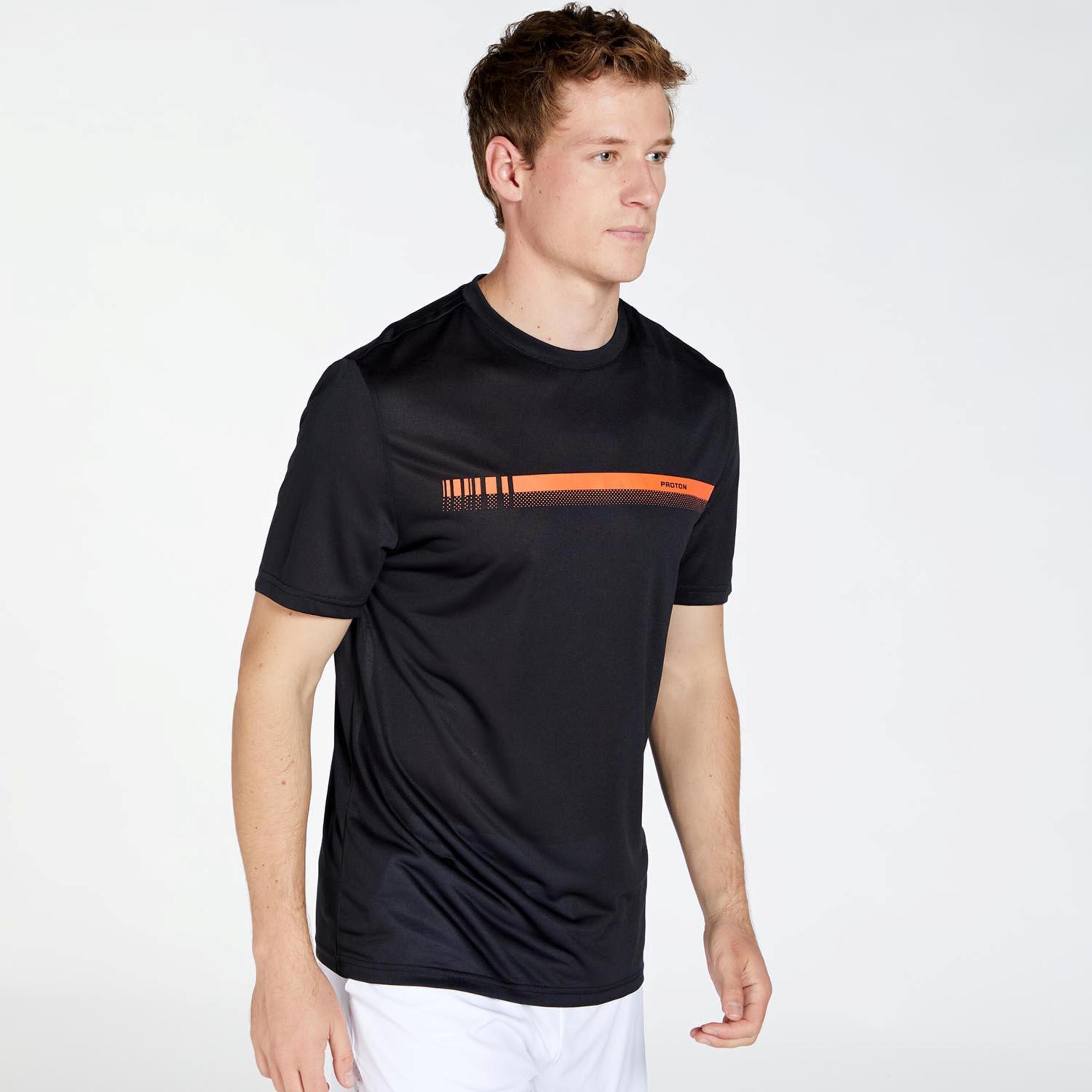 Camiseta Proton - Negro - Camiseta Tenis Hombre  | Sprinter