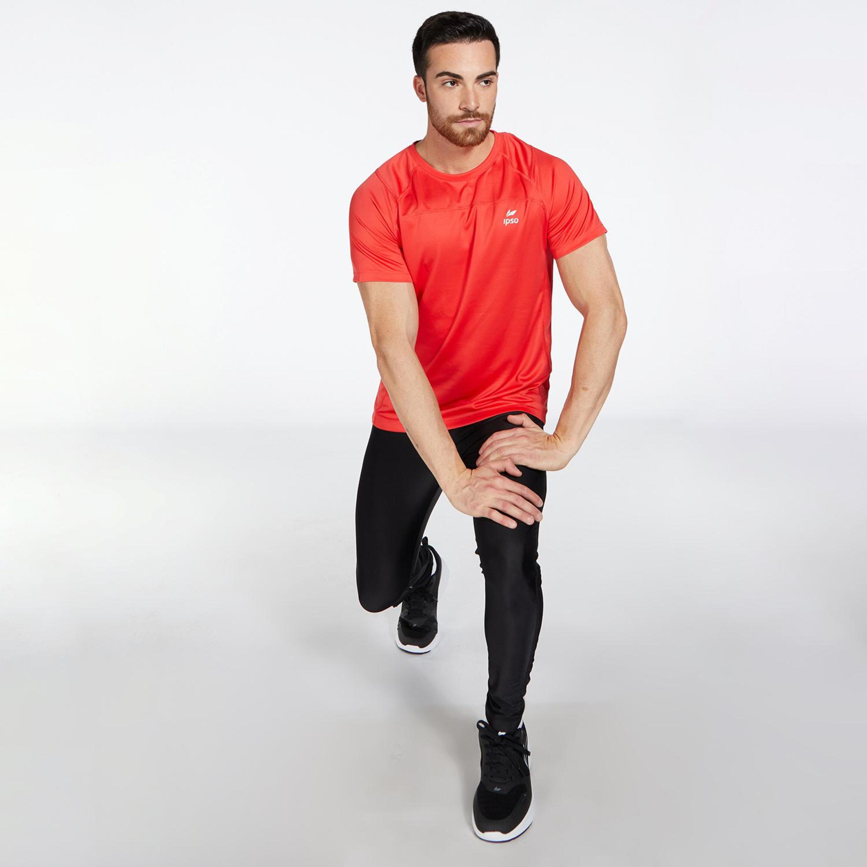 Ipso Basic - Rojo - Camiseta Running Hombre