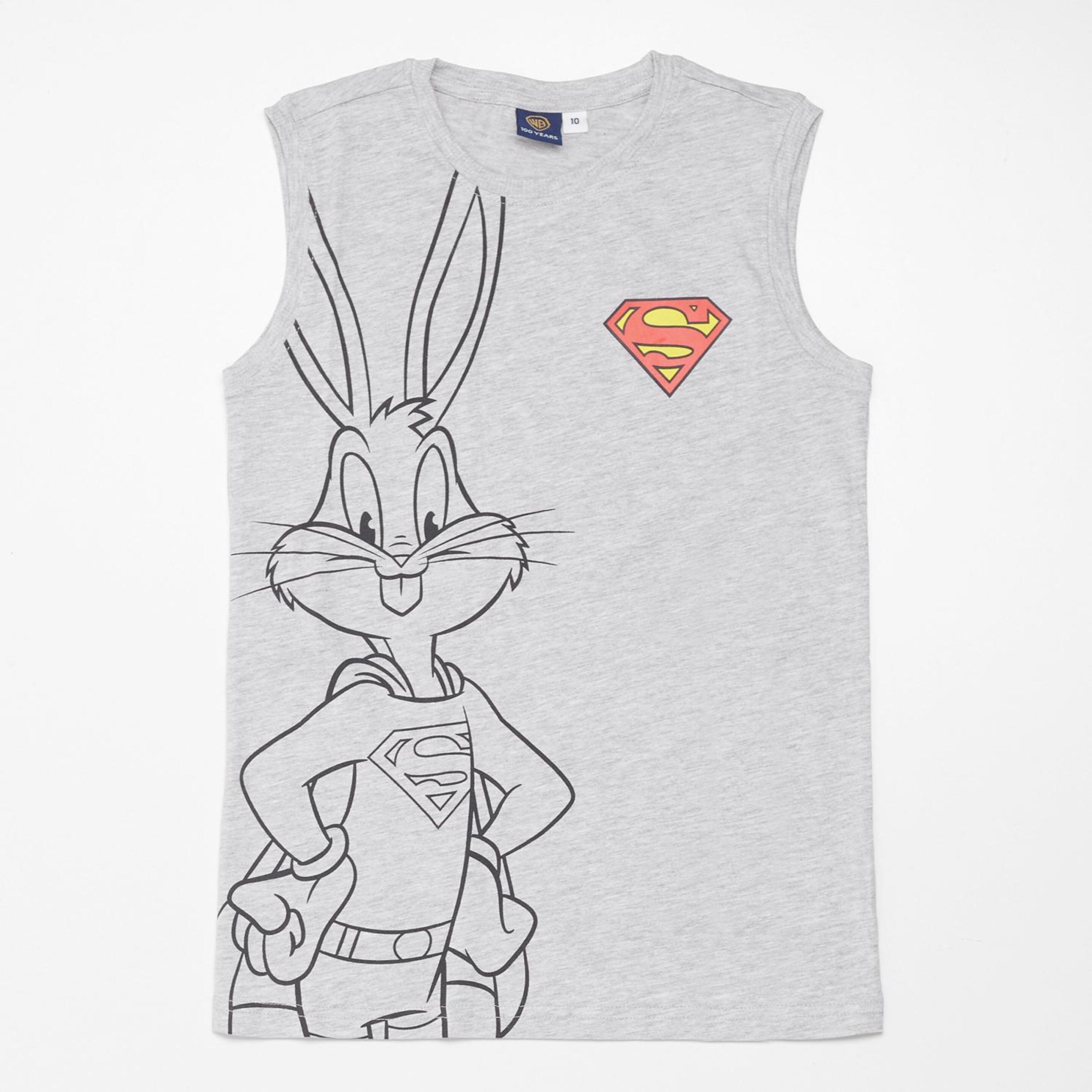 Camisola Alças Bugs Bunny - gris - Camisola Alças Rapaz