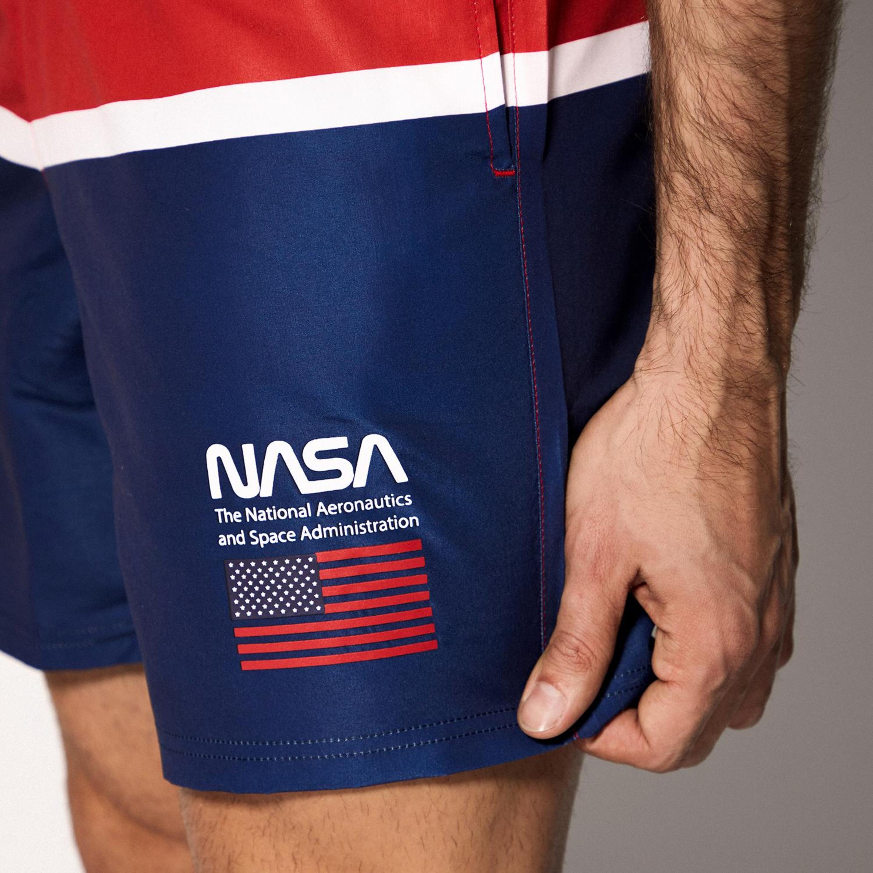 Bañador NASA - Rojo - Bañador Corto Hombre