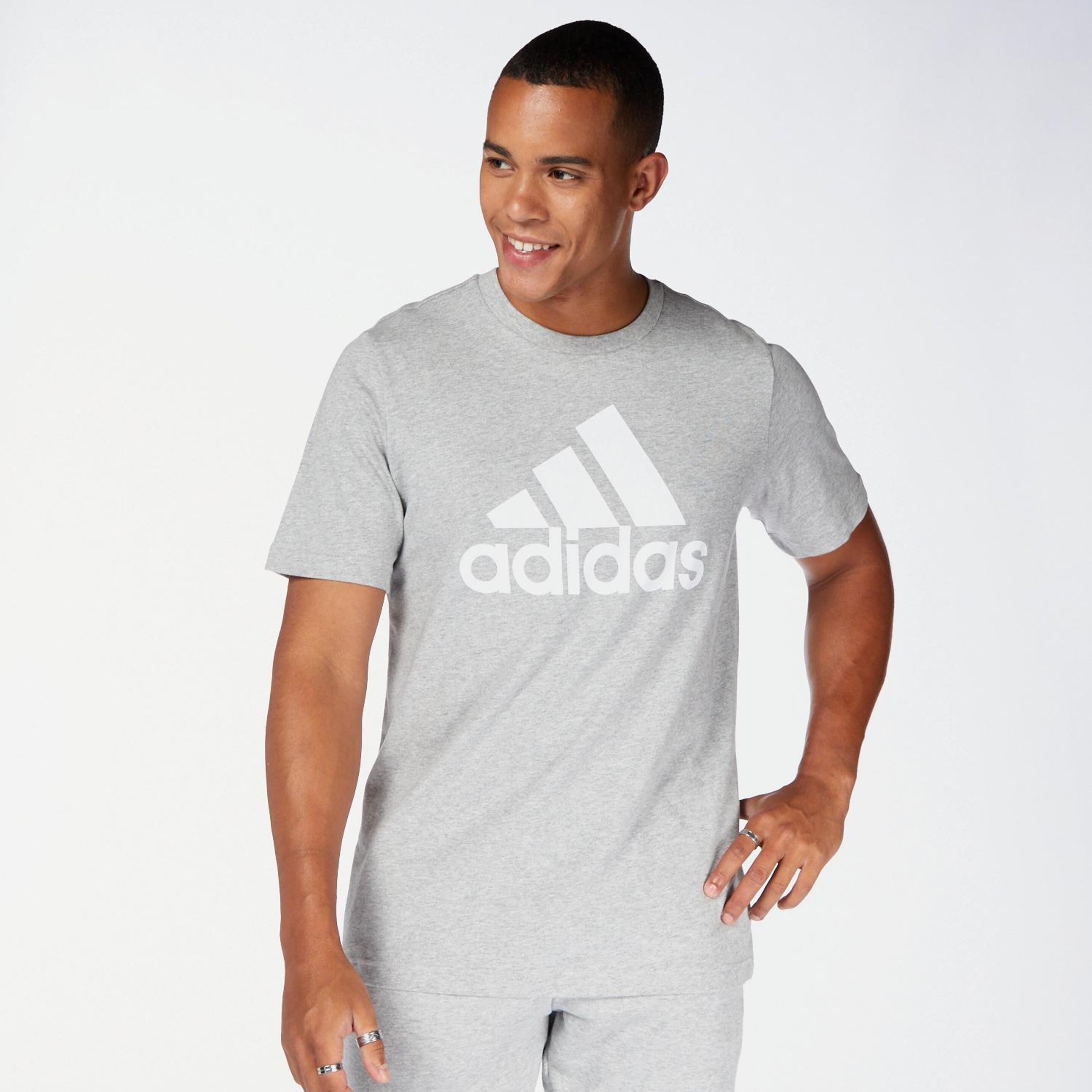 adidas Big Logo - gris - Camiseta Hombre