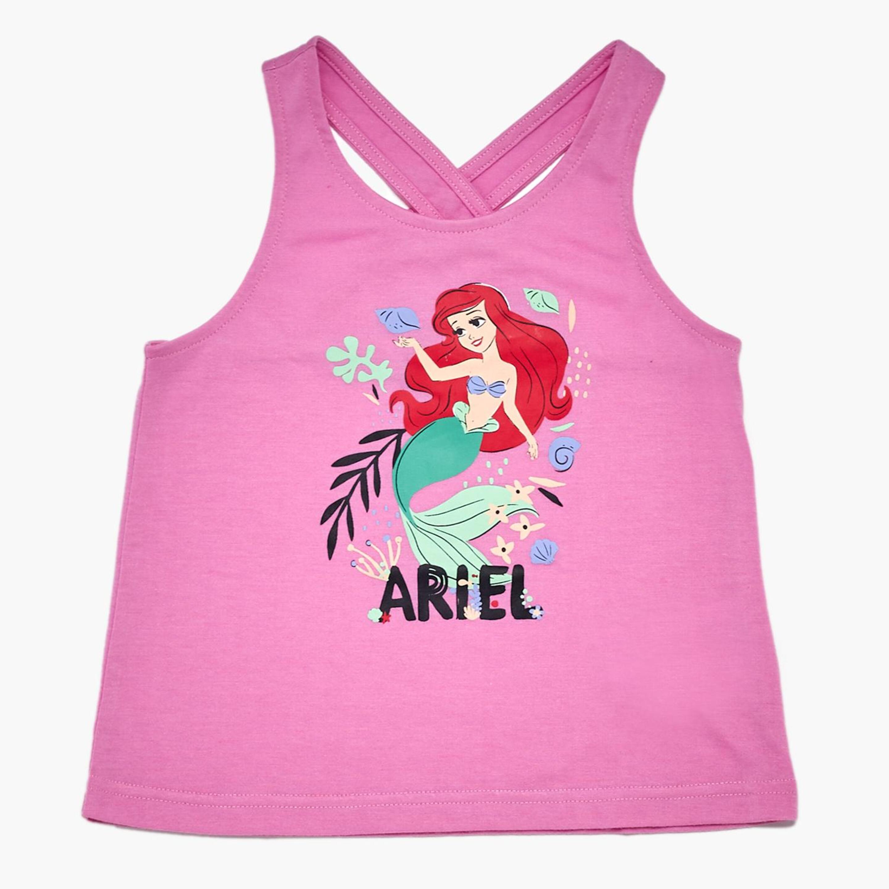 Camisola Alças Ariel - rosa - Camisola Alças Menina