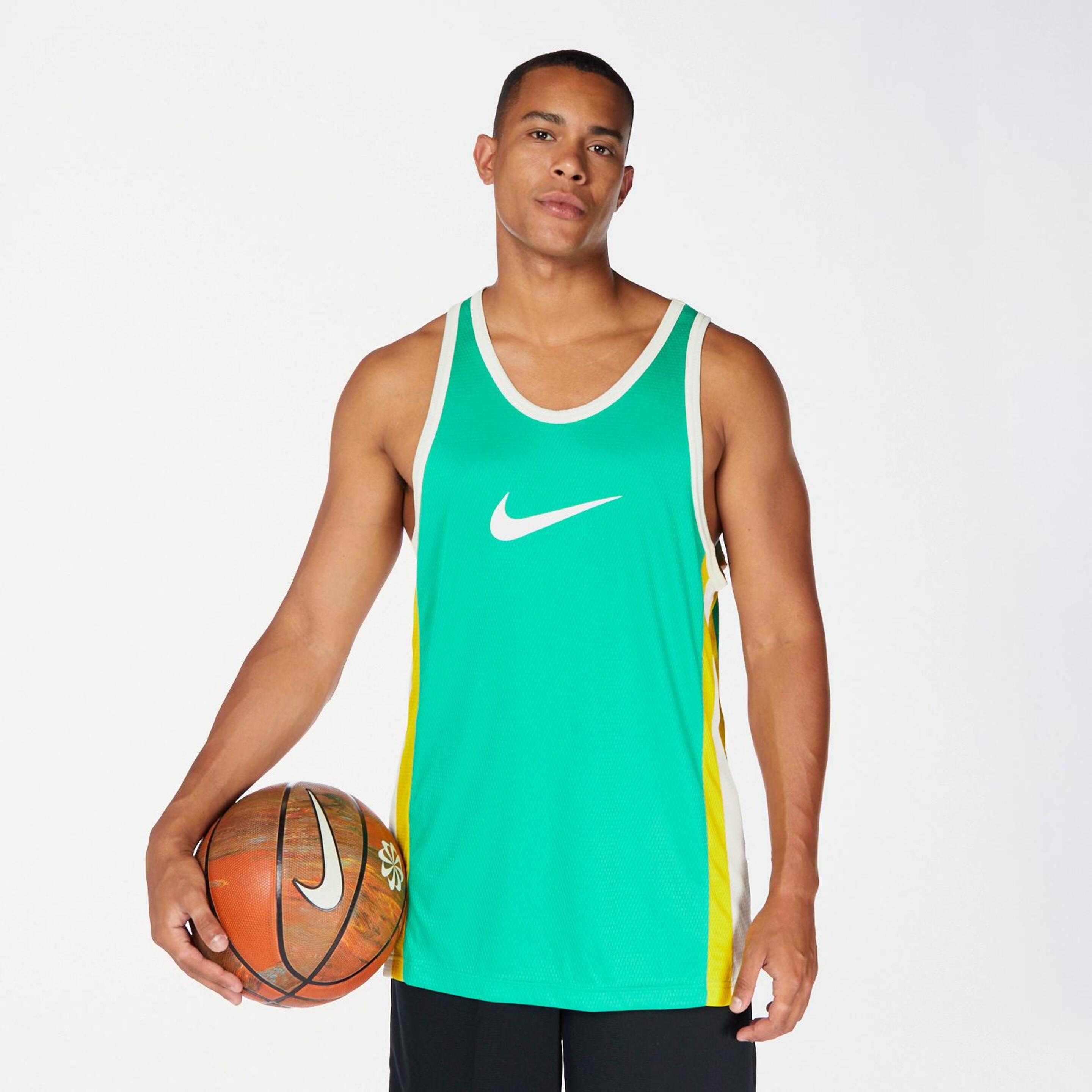 Nike Icon - verde - Camisola Alças Basquetebol Homem