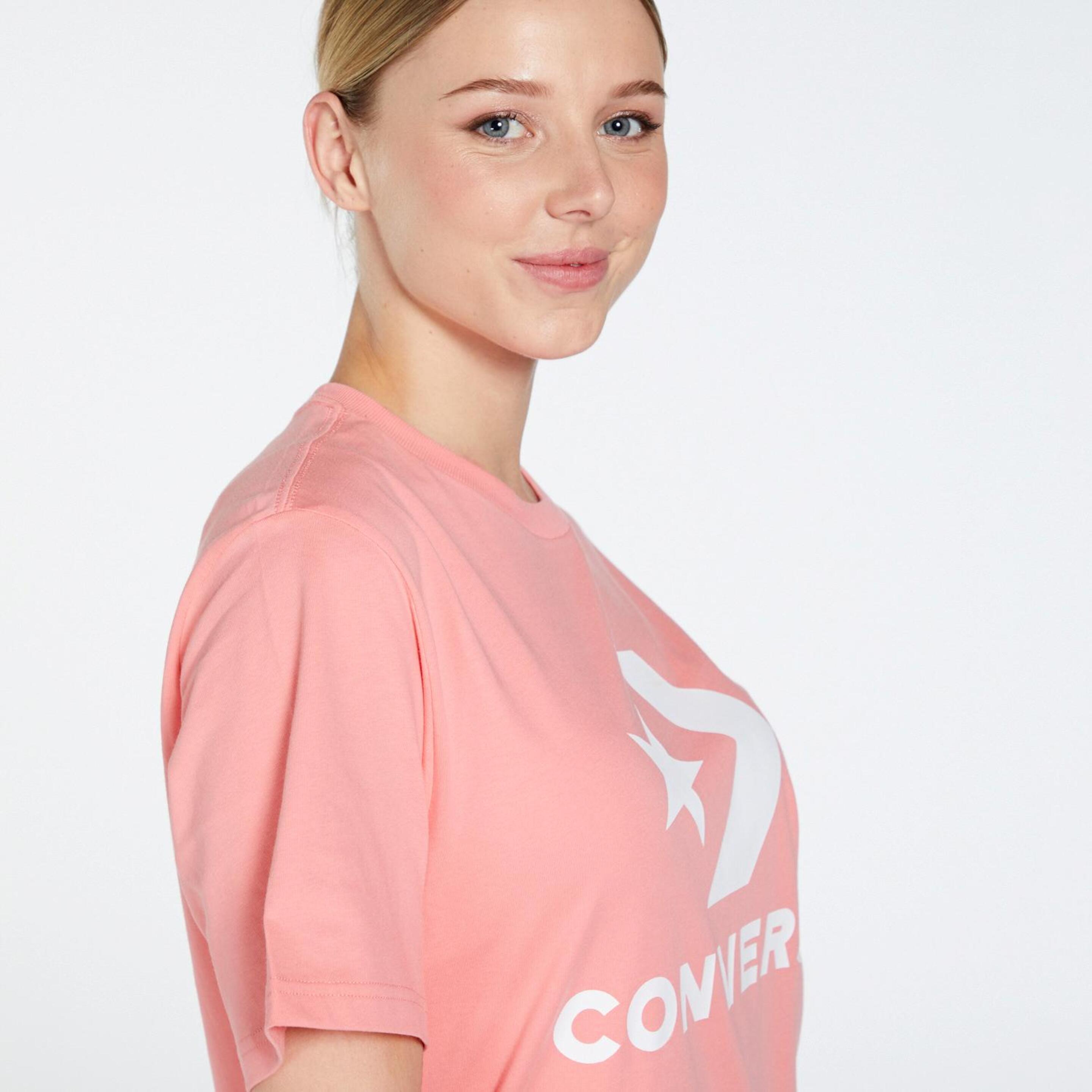 Converse Star Chevron - Coral - Camiseta Mujer