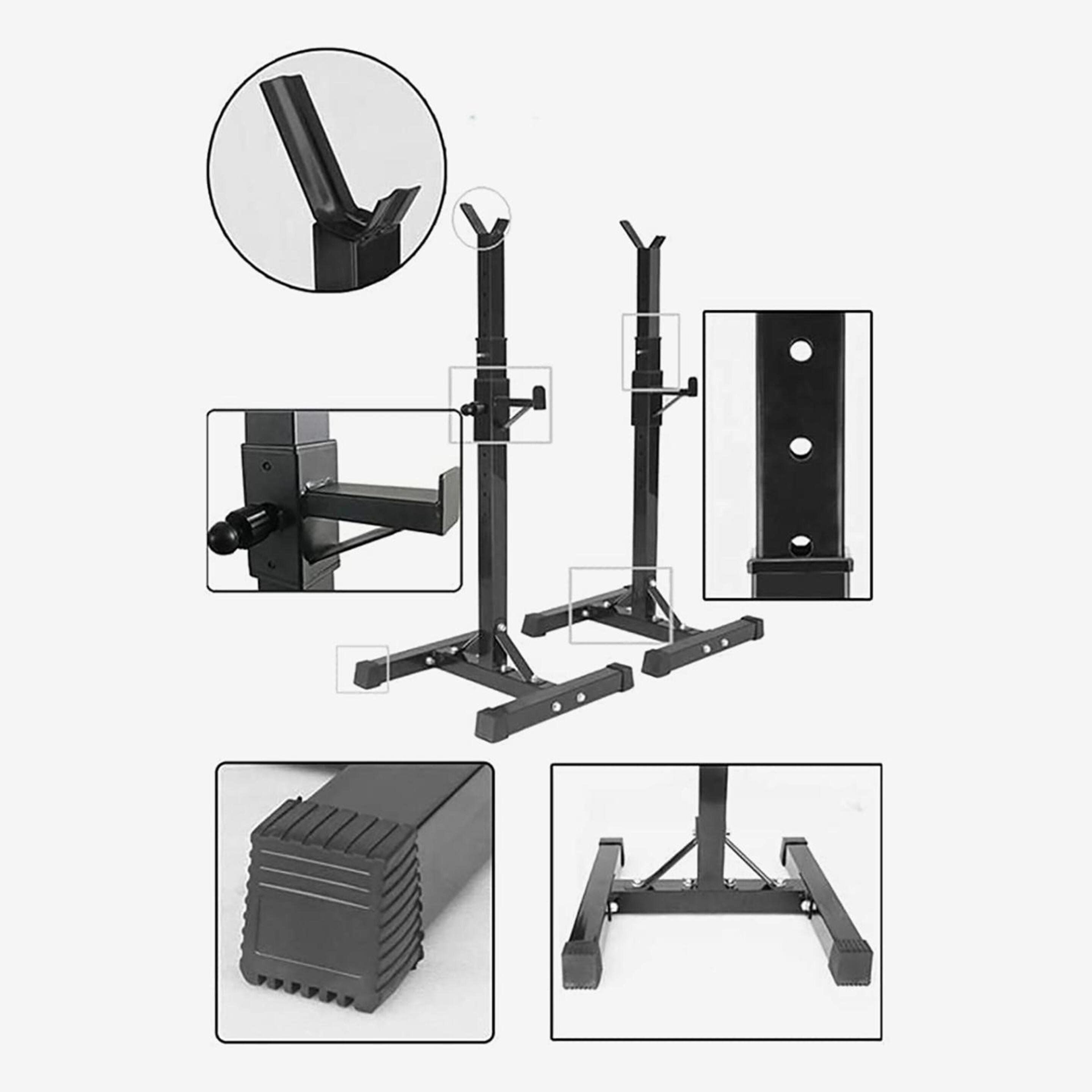 Fitness Tech Squat Rack - Negro - Soporte Sentadillas  MKP