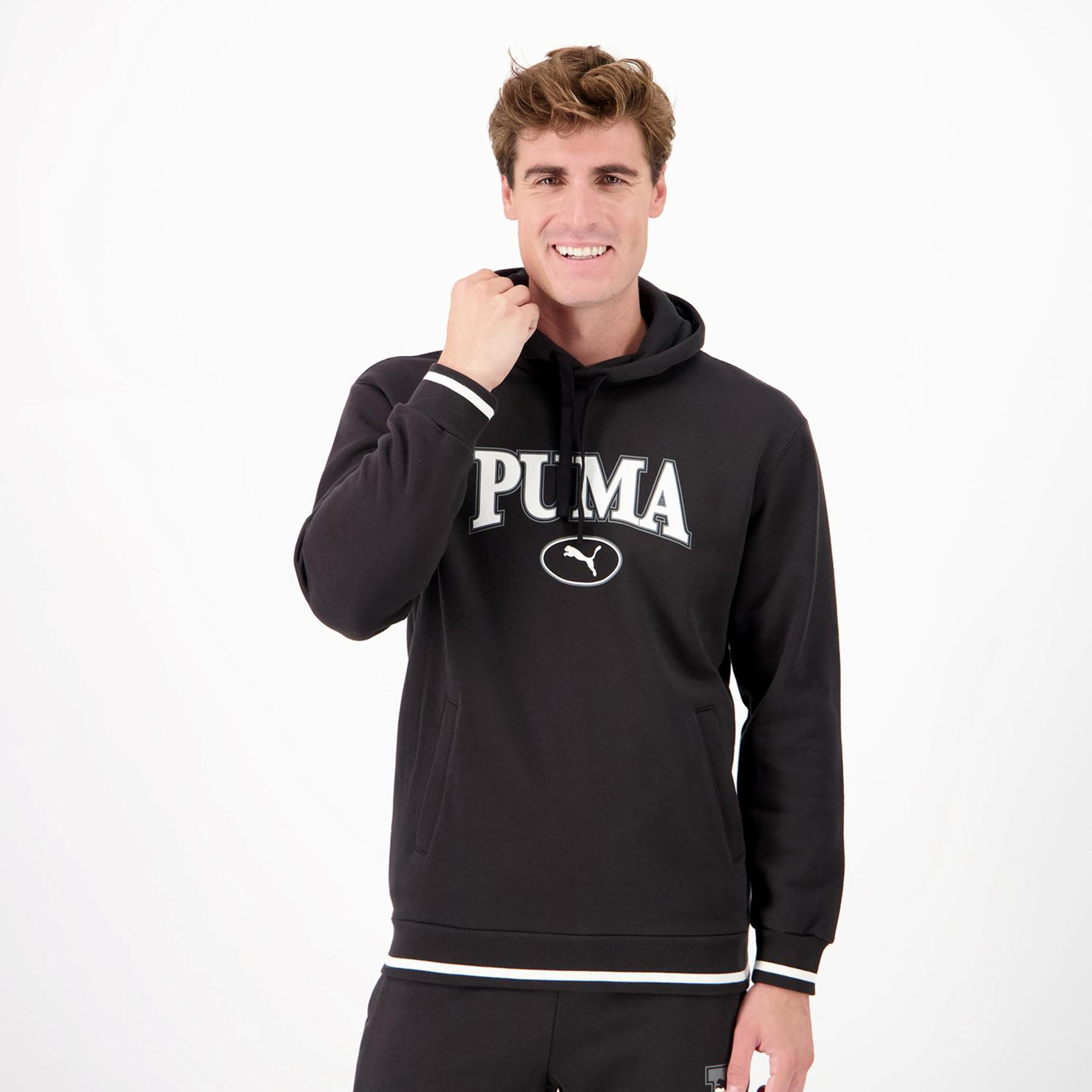 Puma Squad - negro - Sweatshirt Capuz Homem
