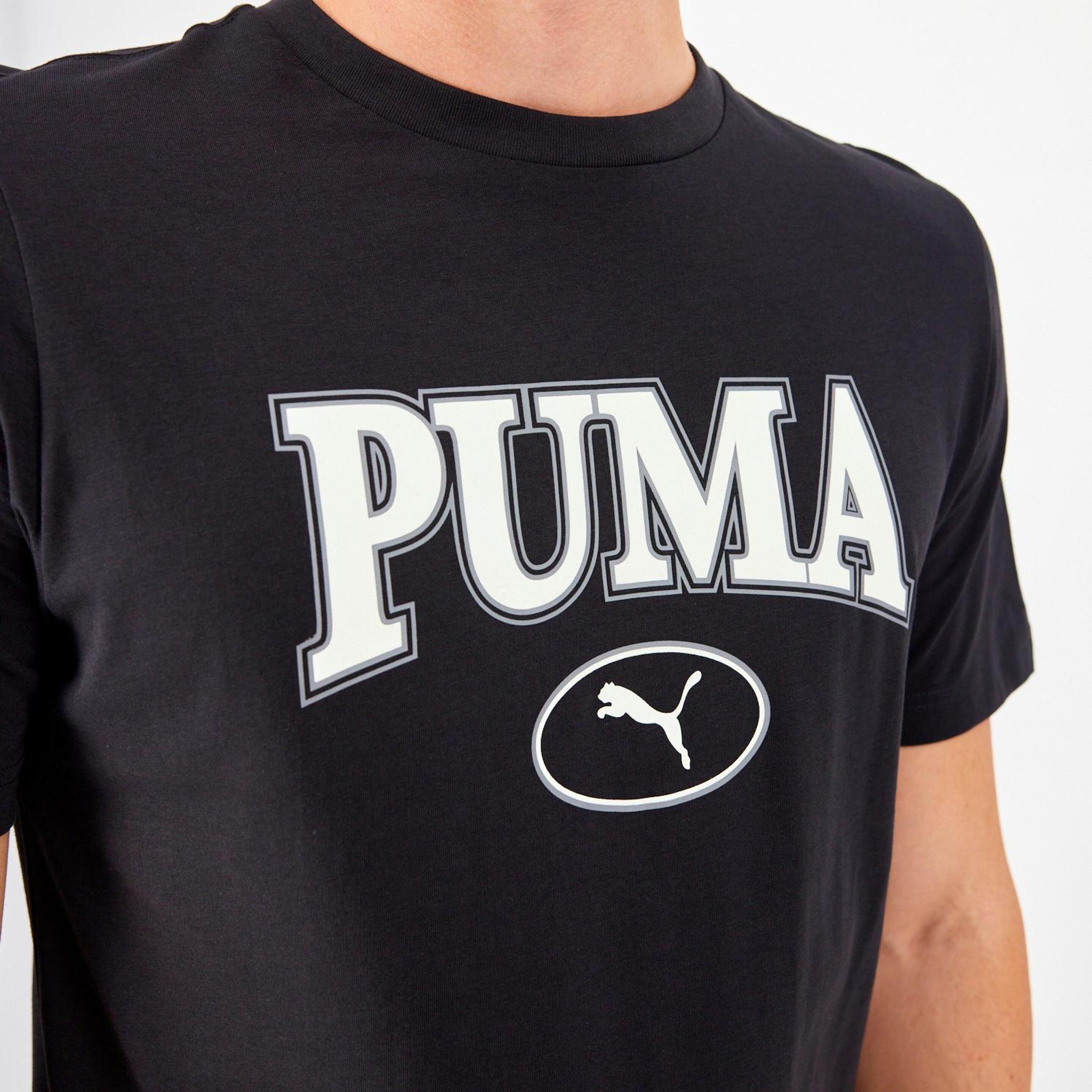 Puma Squad - Negro - Camiseta Hombre  | Sprinter | Sprinter