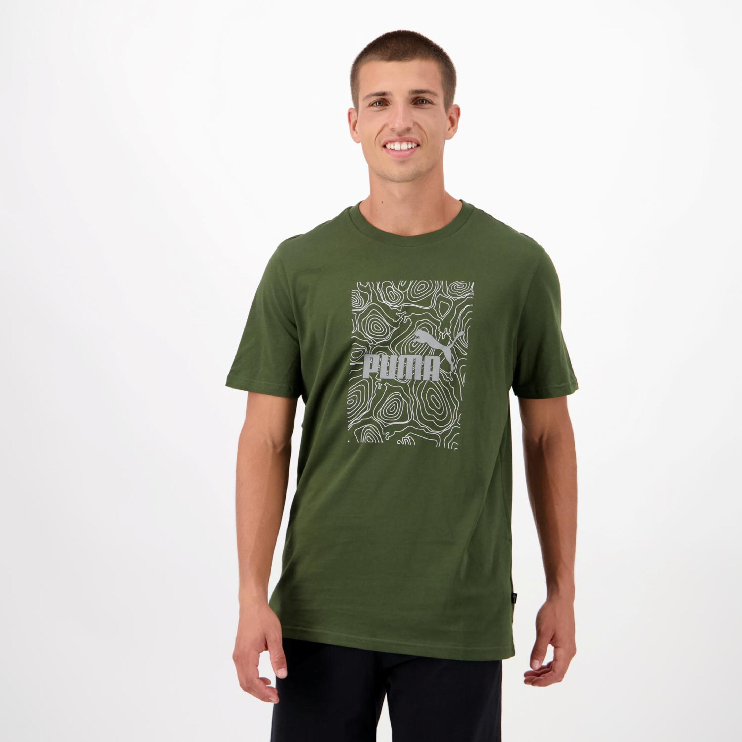 Puma Graficas - Kaki - Camiseta Hombre  | Sprinter | Sprinter