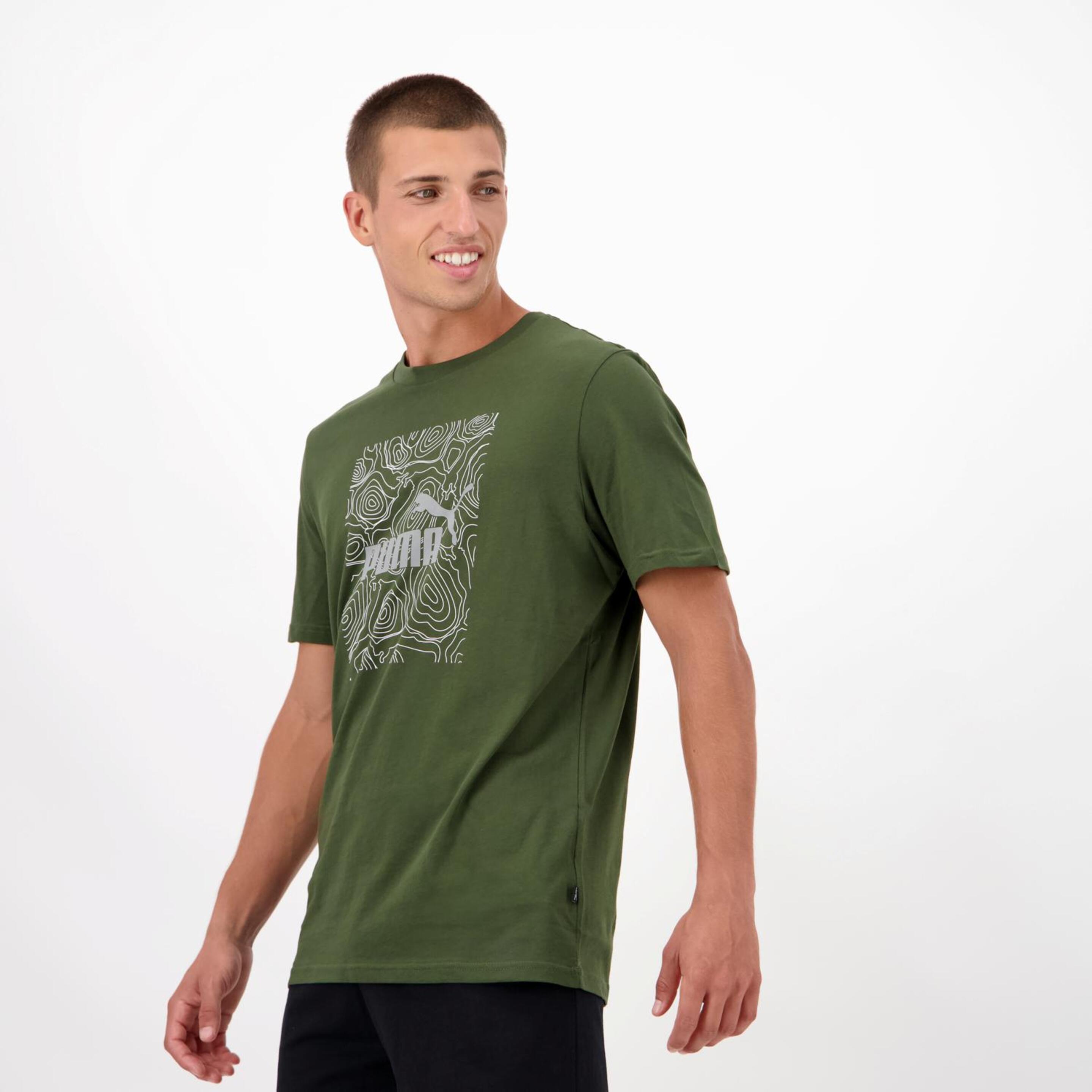 Puma Graficas - Kaki - Camiseta Hombre  | Sprinter | Sprinter