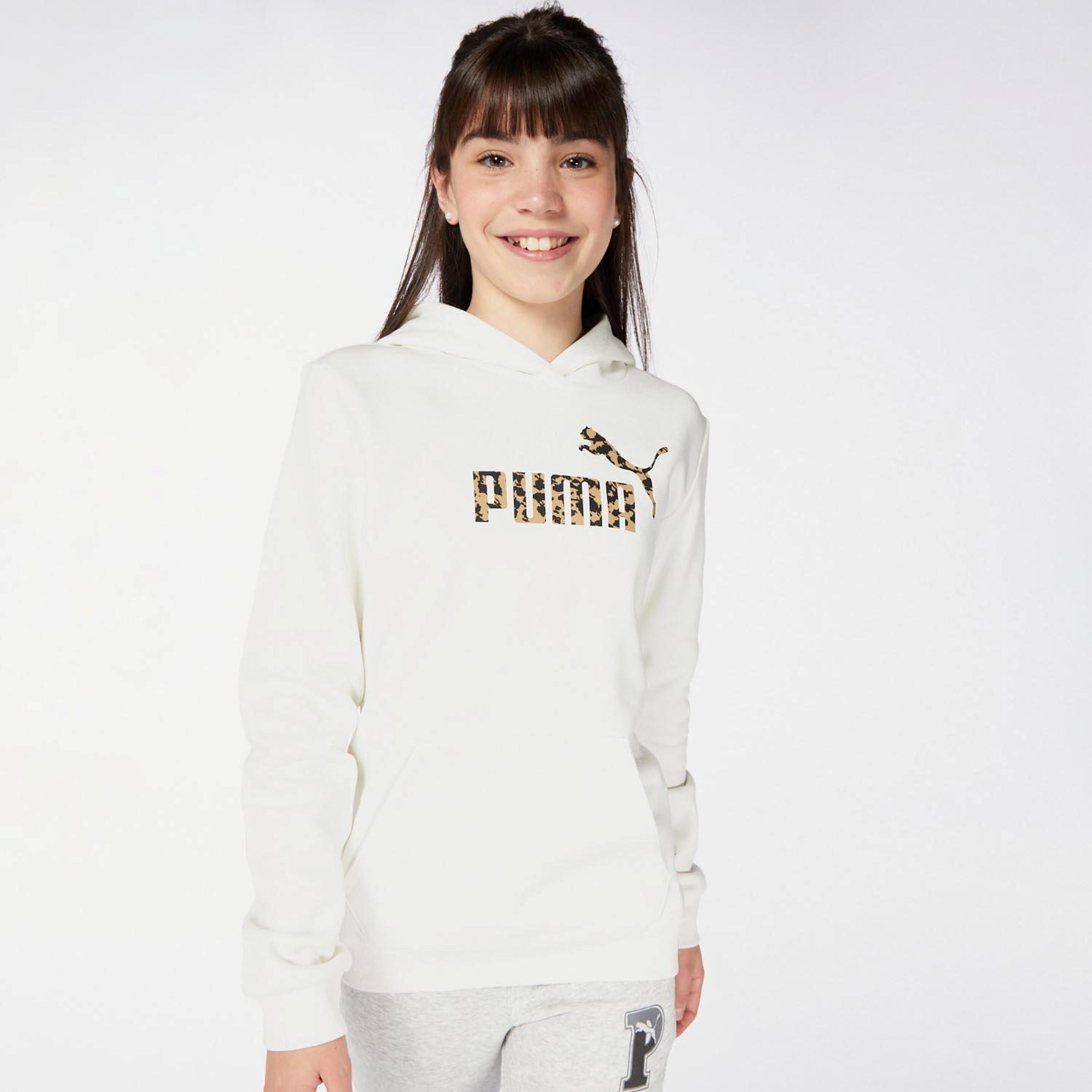Sweatshirt Puma - blanco - Sweatshirt Capuz Rapariga