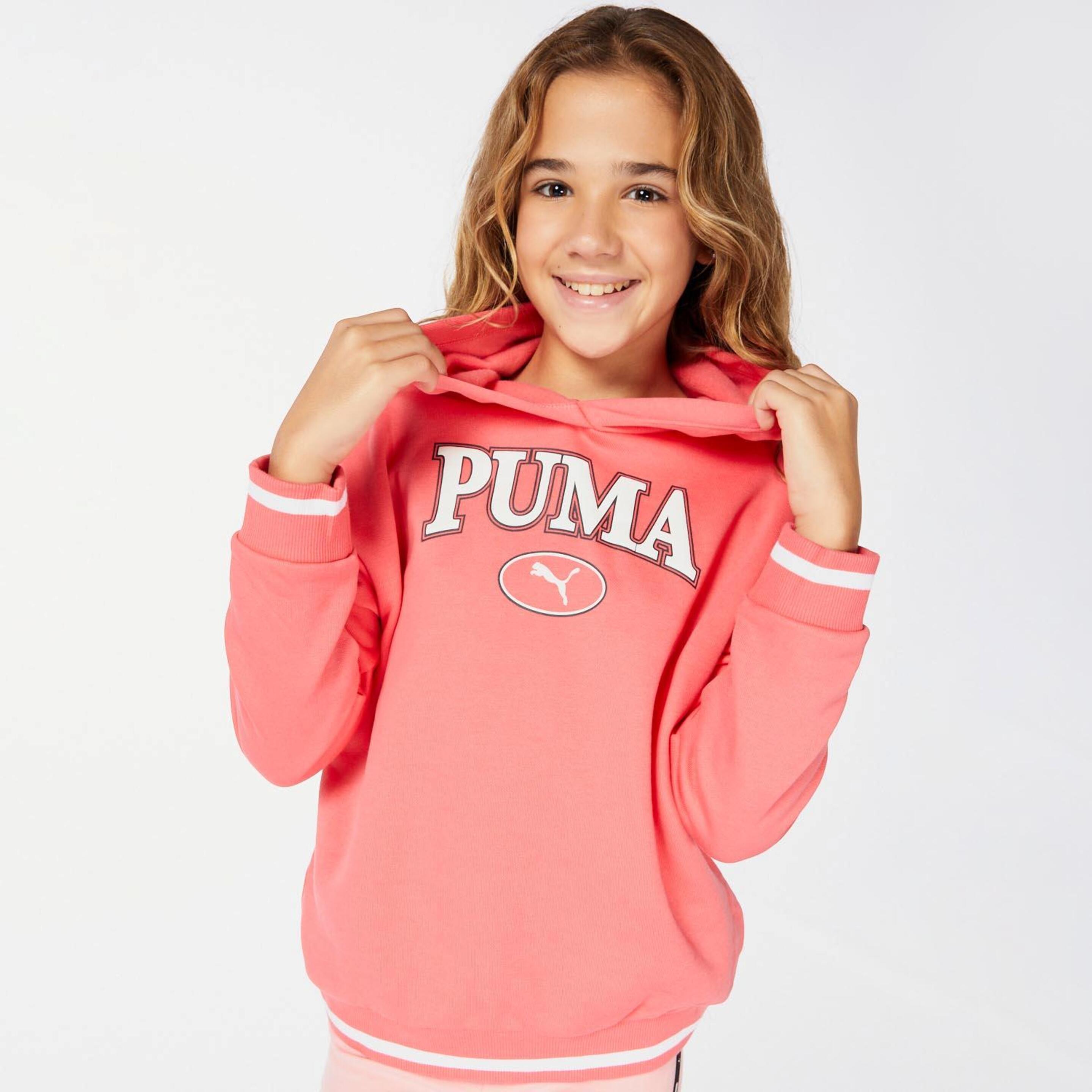 Sweatshirt Puma - rojo - Sweatshirt Capuz Rapariga